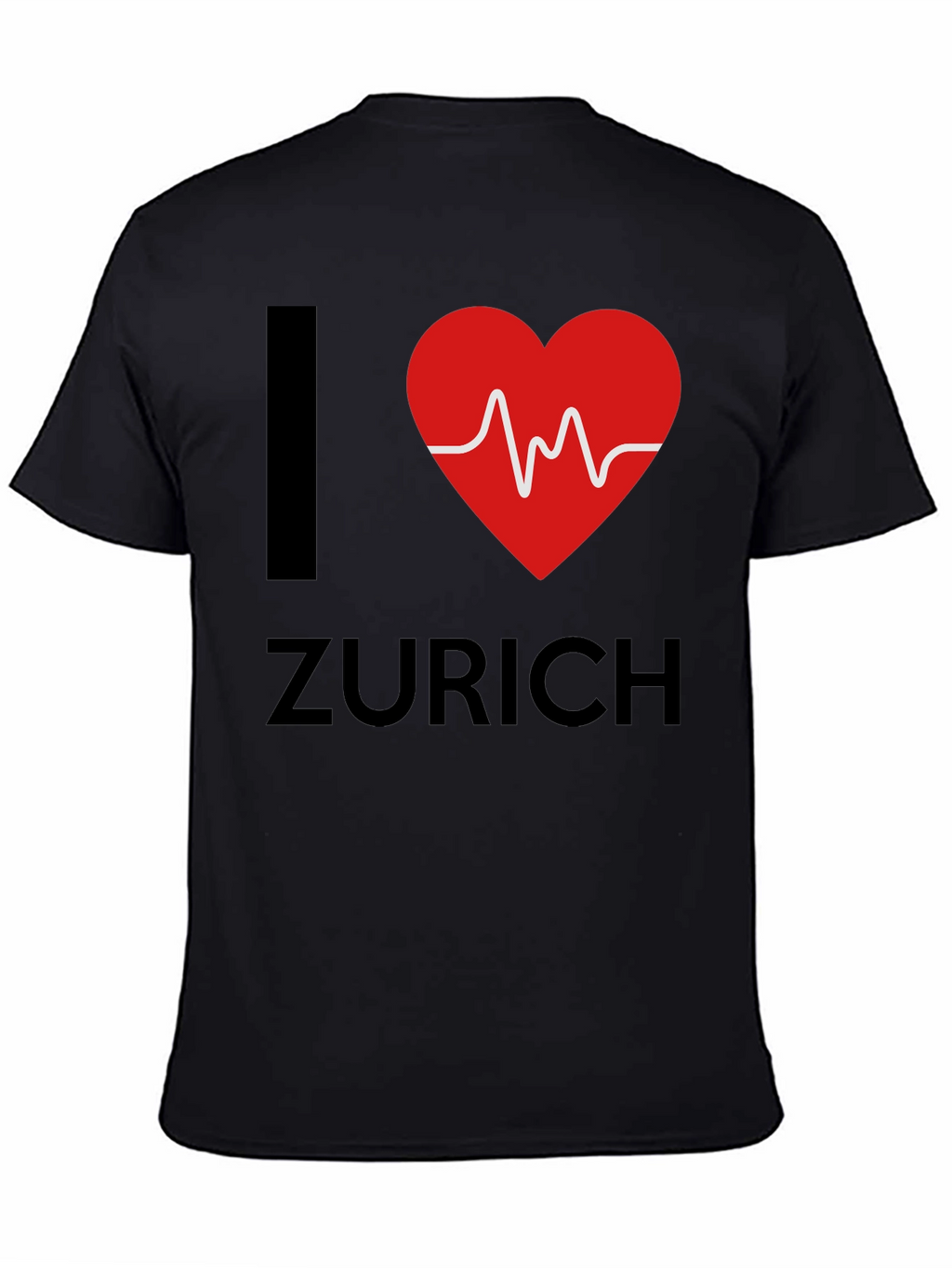 I Heart Zurich Tee - Stylish Black Cotton T-Shirt