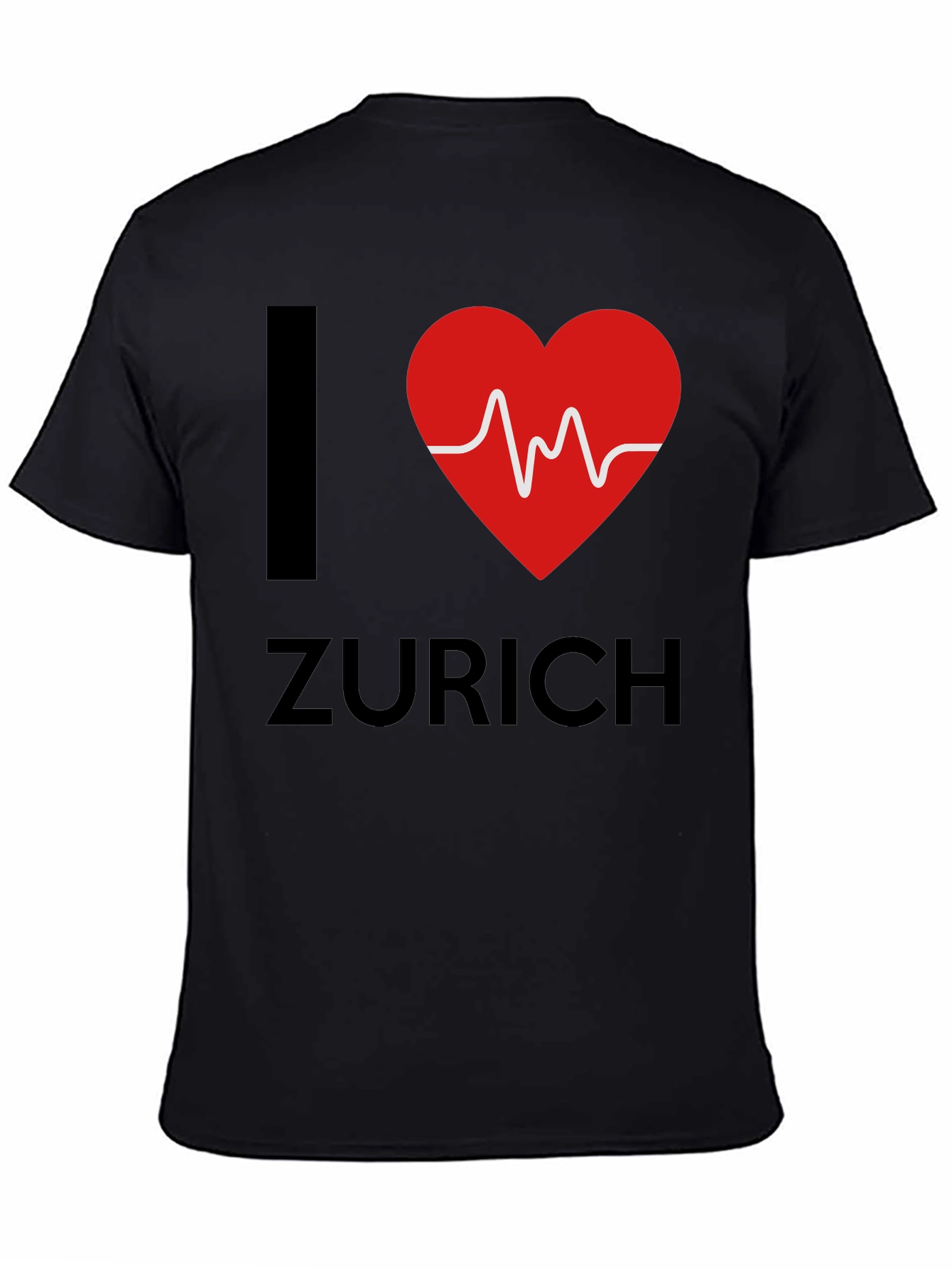 I Heart Zurich Tee - Stylish Black Cotton T-Shirt