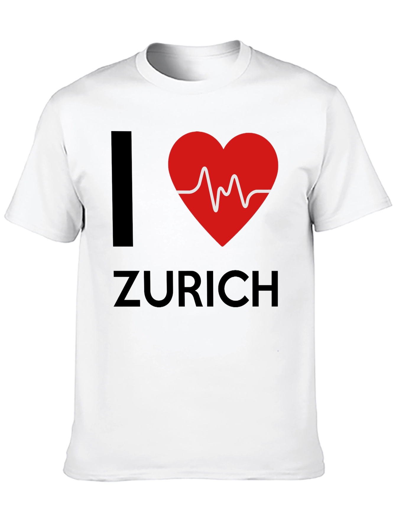 I Heart Zurich Tee - Stylish Black Cotton T-Shirt