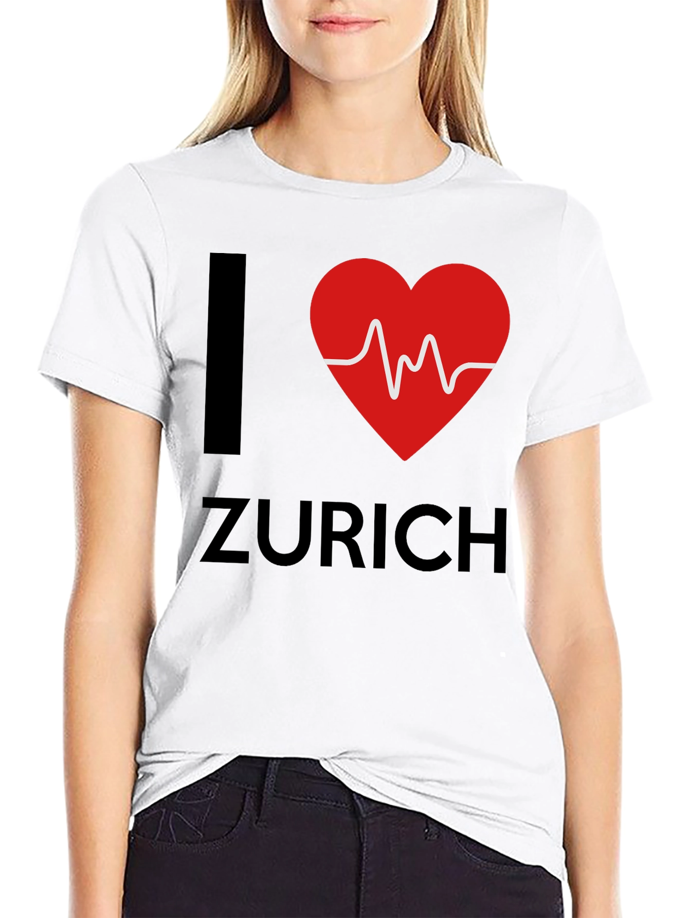 I Heart Zurich Tee - Stylish Black Cotton T-Shirt