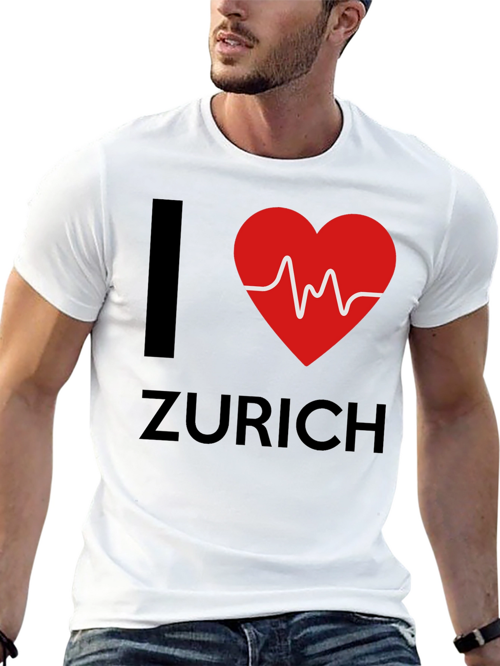 I Heart Zurich Tee - Stylish Black Cotton T-Shirt