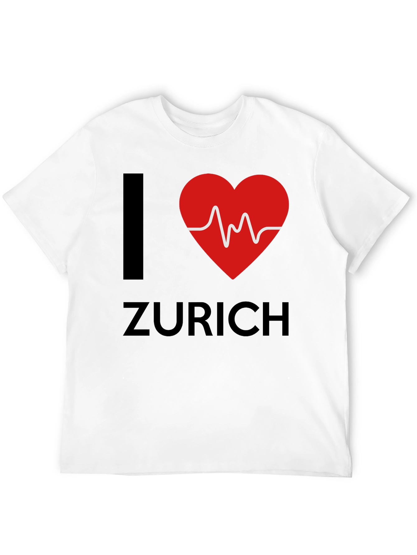 I Heart Zurich Tee - Stylish Black Cotton T-Shirt