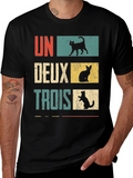 Retro French Cat Lover T-Shirt - UN DEUX TROIS
