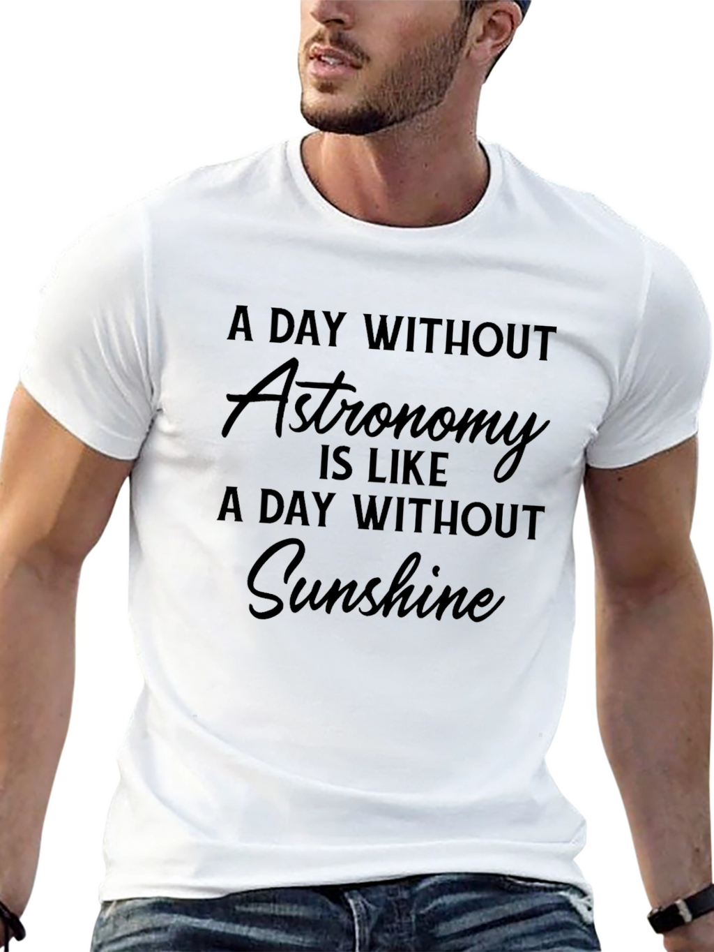 Astronomy Lover Black Graphic T-Shirt