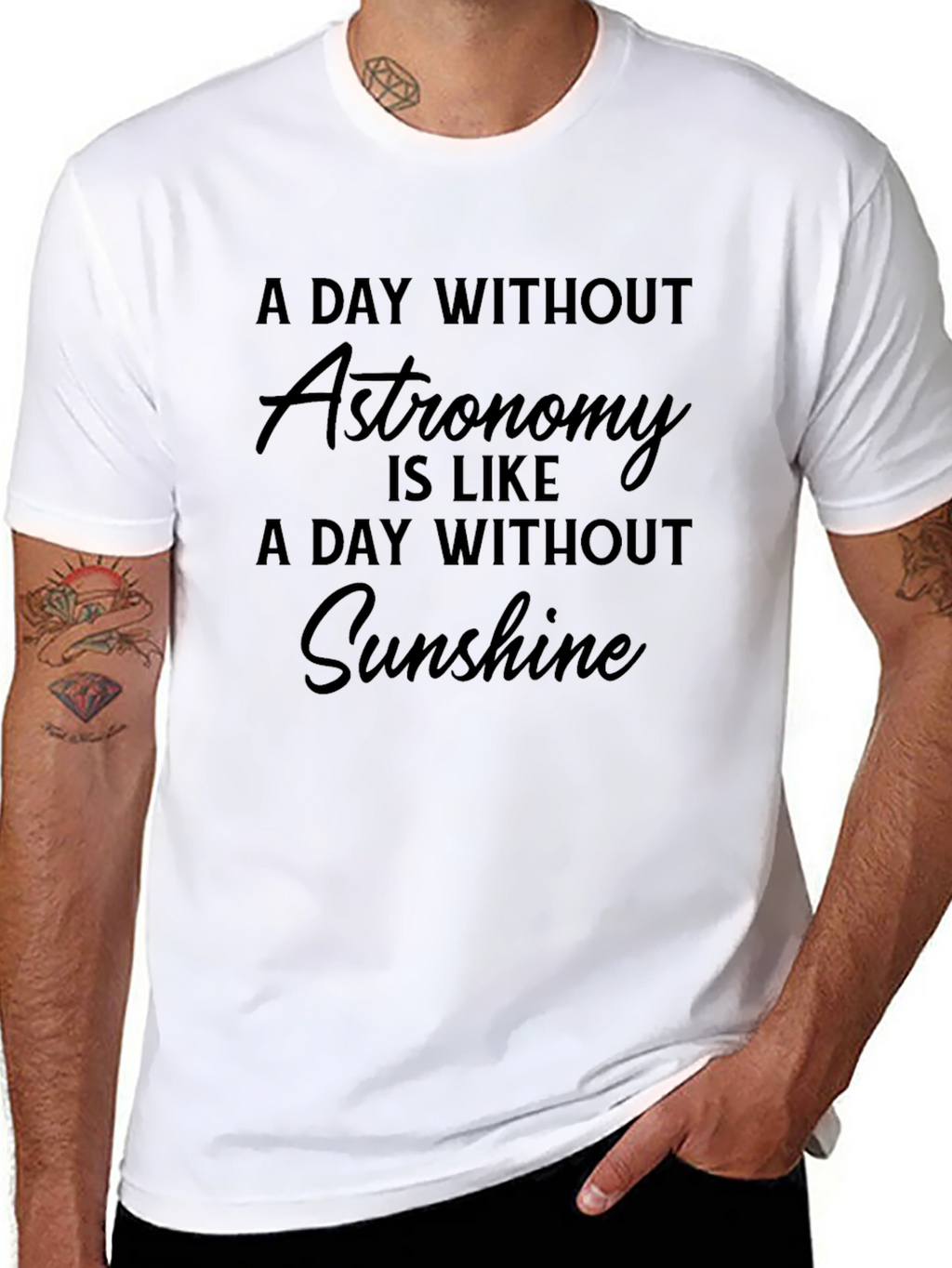 Astronomy Lover Black Graphic T-Shirt