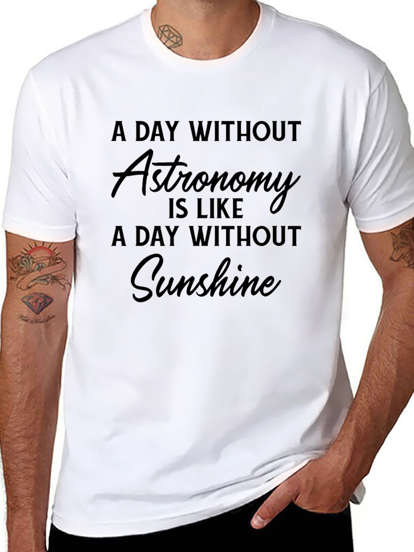 Astronomy Lover Black Graphic T-Shirt