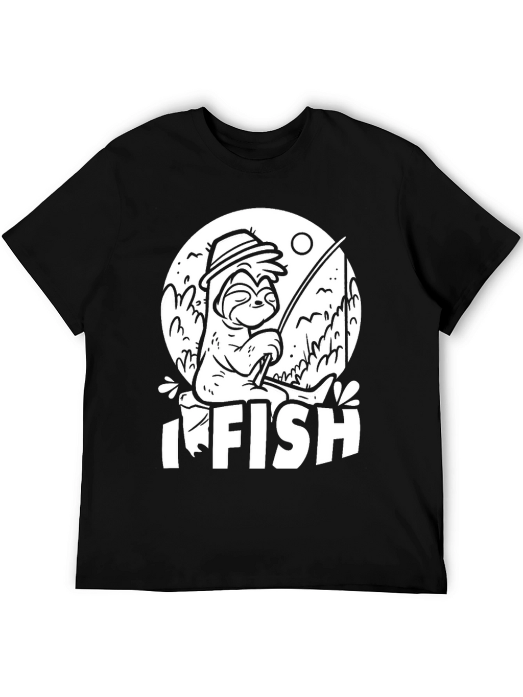 I Fish Sloth T-Shirt - Funny Angler Tee