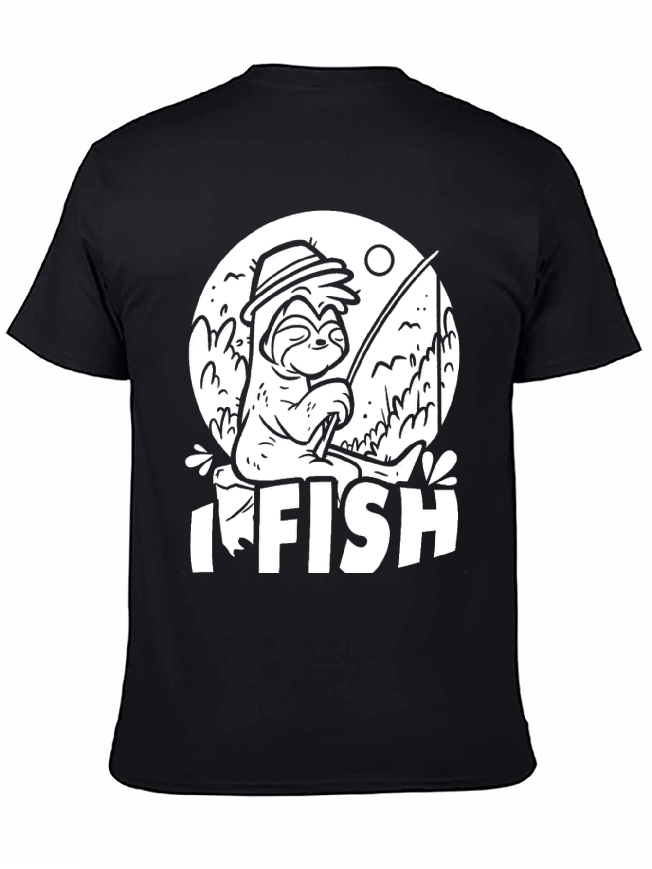 I Fish Sloth T-Shirt - Funny Angler Tee