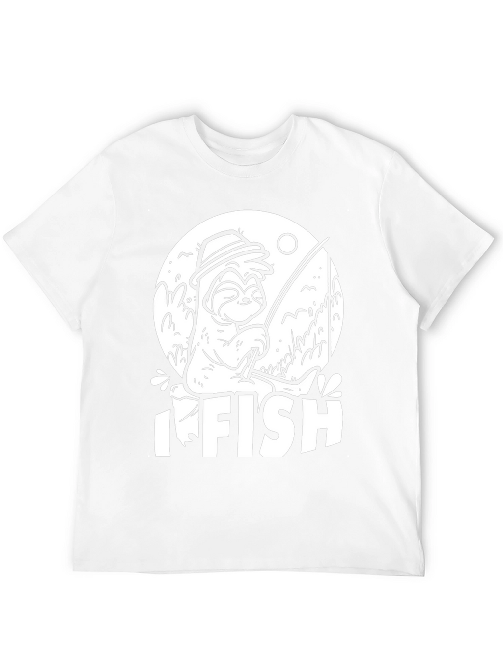 I Fish Sloth T-Shirt - Funny Angler Tee