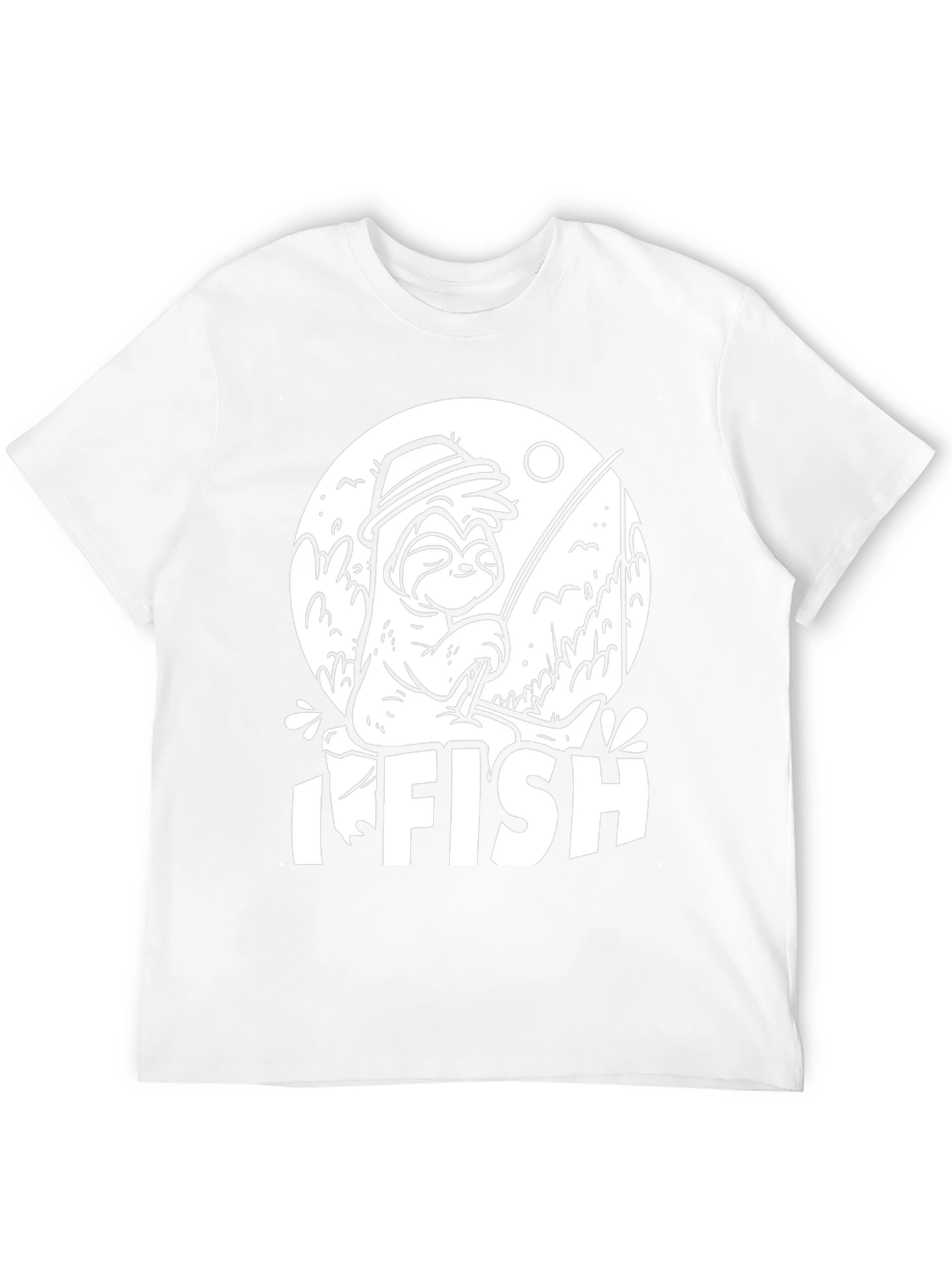 I Fish Sloth T-Shirt - Funny Angler Tee