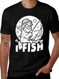 I Fish Sloth T-Shirt - Funny Angler Tee