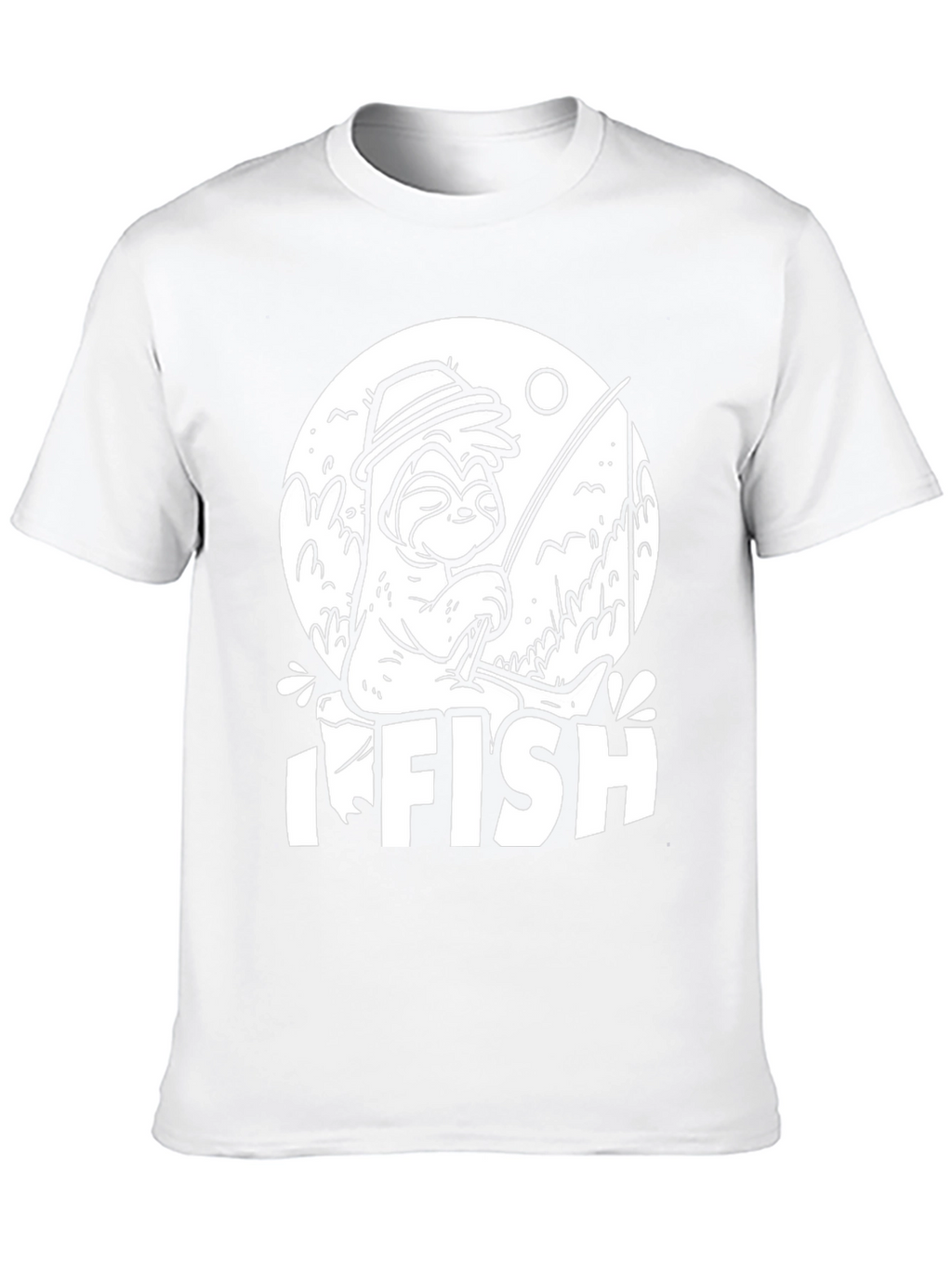 I Fish Sloth T-Shirt - Funny Angler Tee