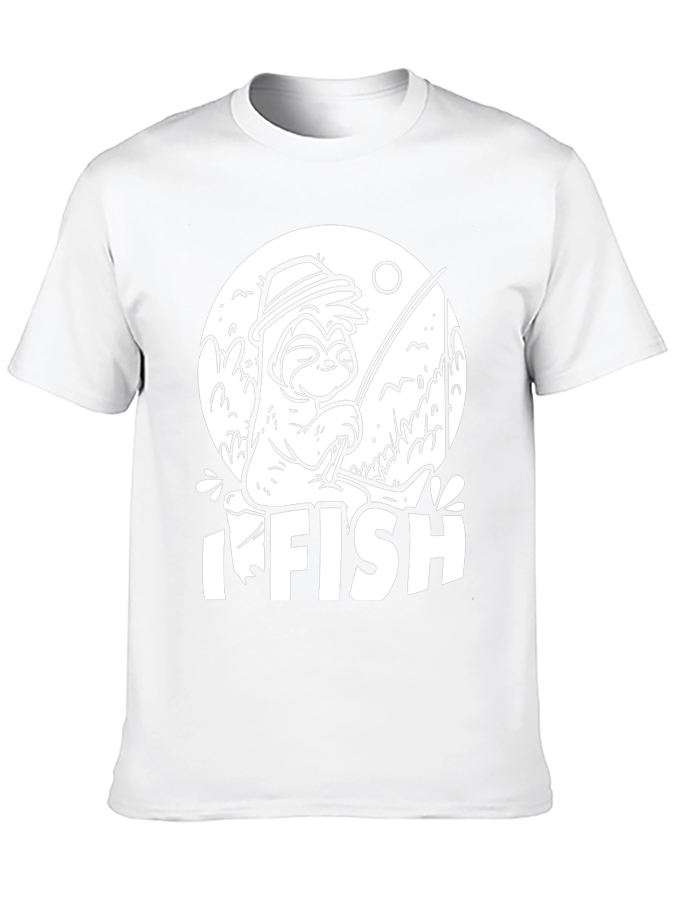 I Fish Sloth T-Shirt - Funny Angler Tee