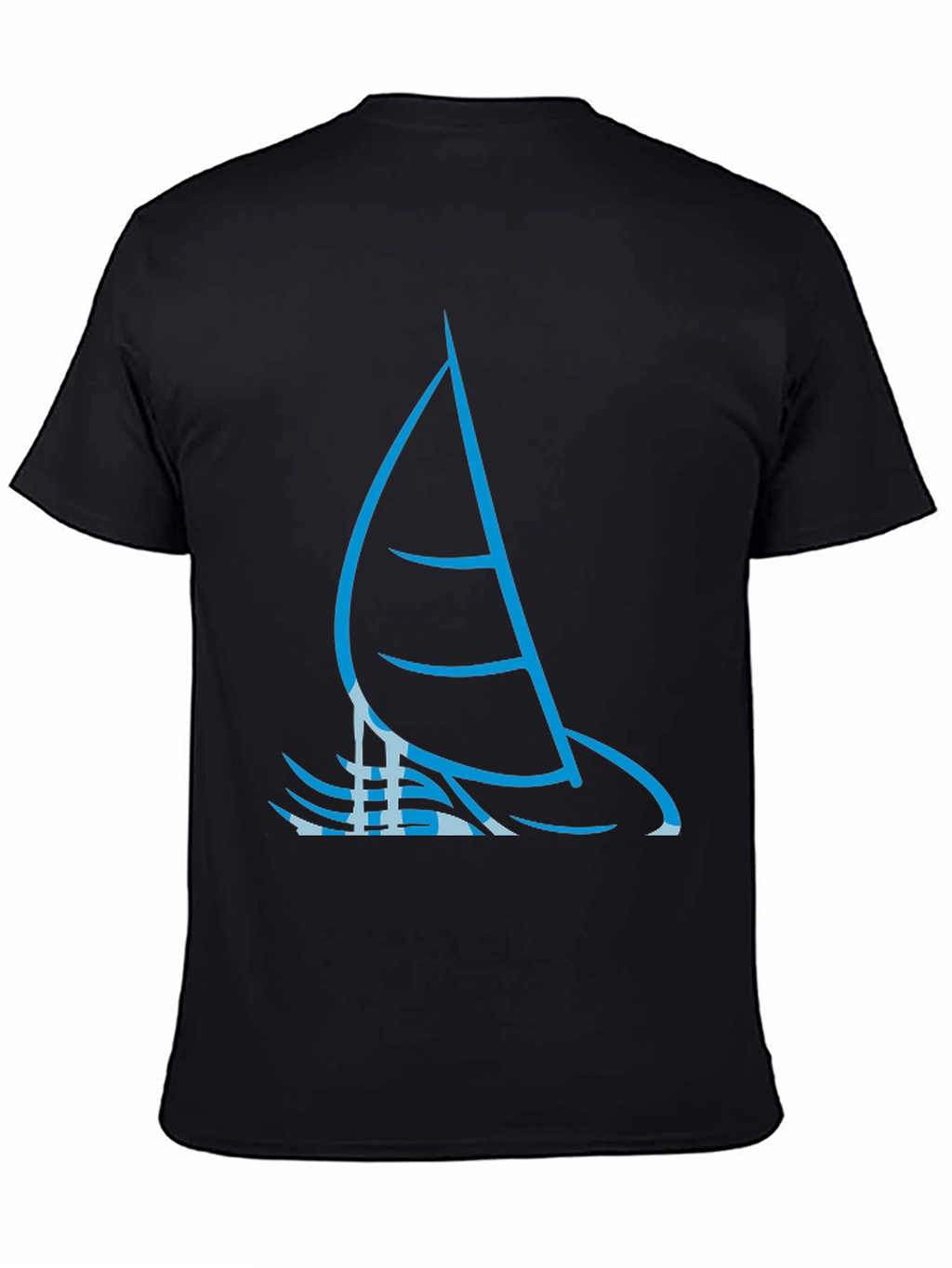 Sailing Graphic Tee - Black Cotton T-Shirt
