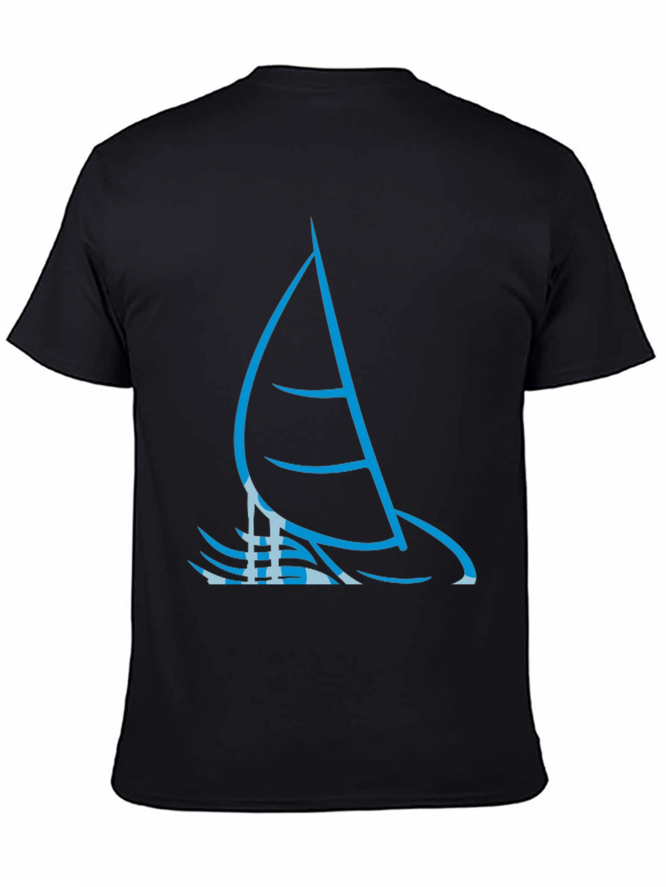 Sailing Graphic Tee - Black Cotton T-Shirt
