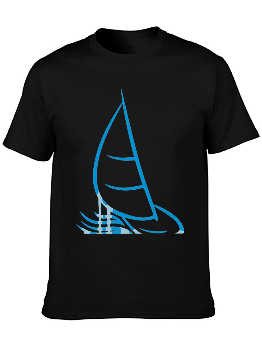 Sailing Graphic Tee - Black Cotton T-Shirt