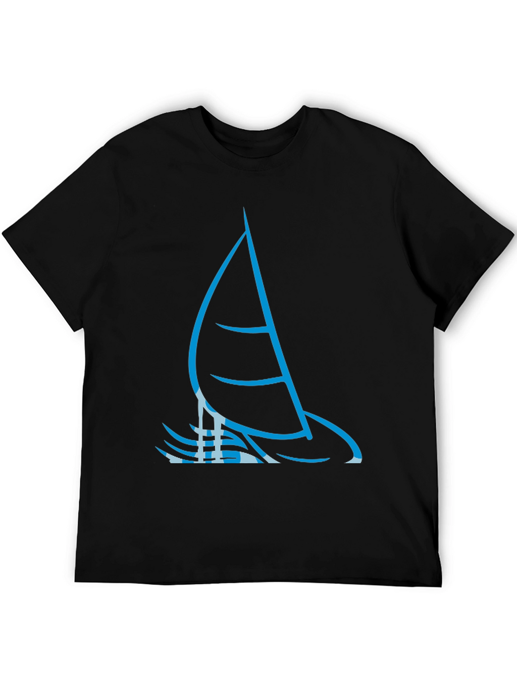 Sailing Graphic Tee - Black Cotton T-Shirt