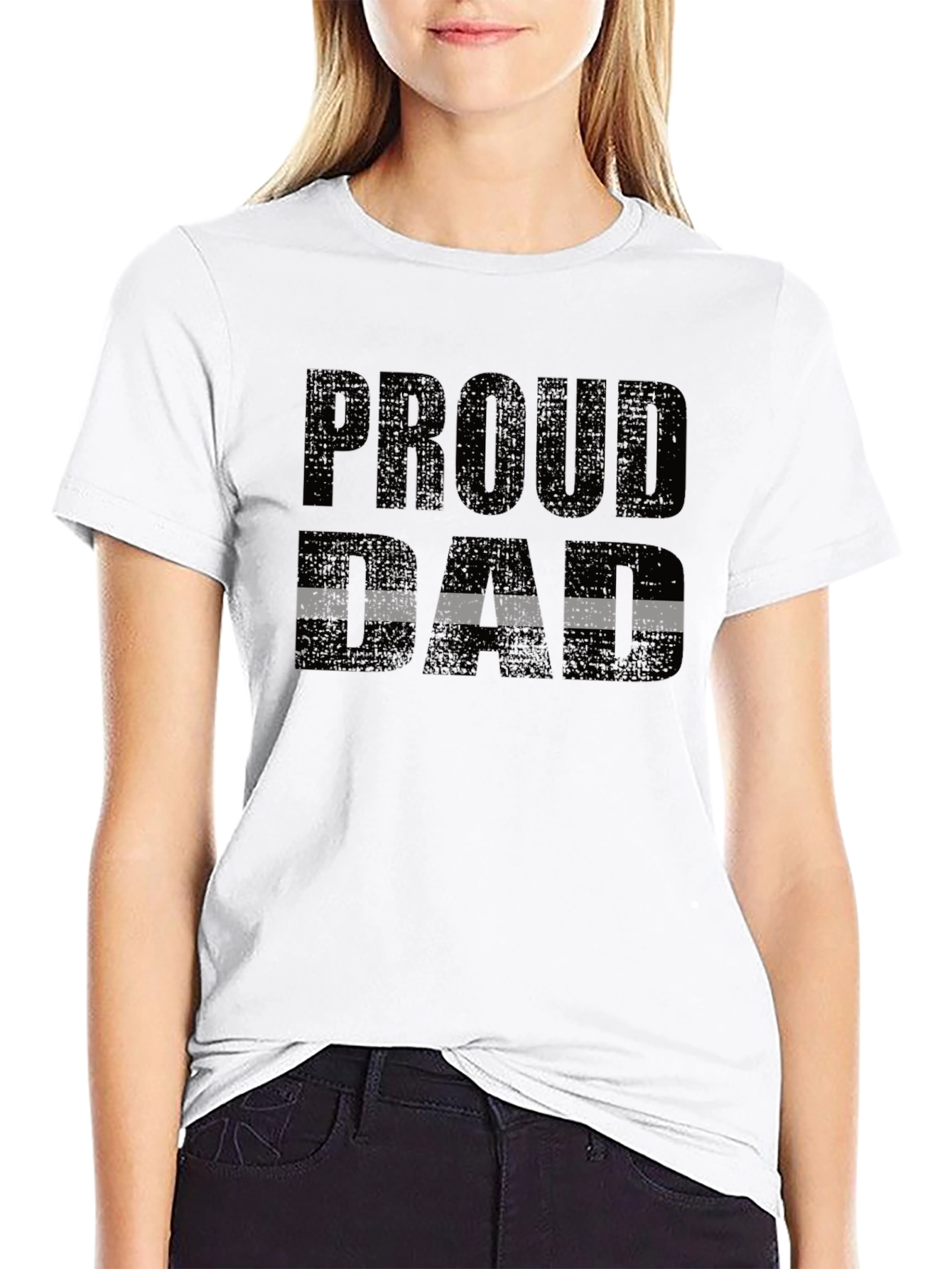Proud Dad T-Shirt - Black Graphic Tee