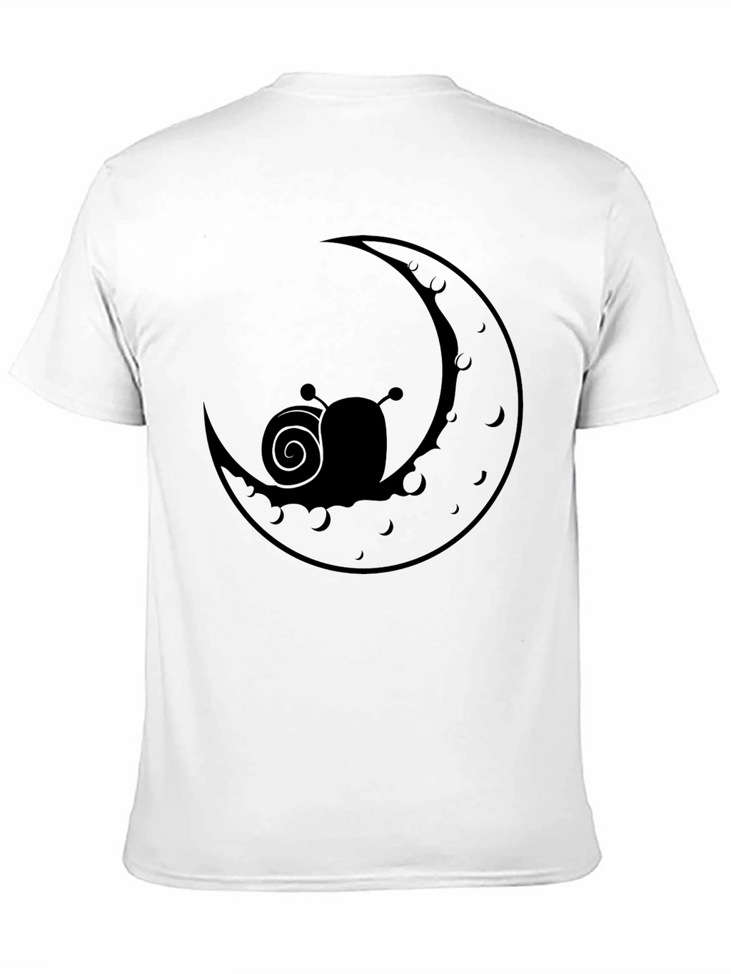 Snail on Moon Graphic Tee - Stylish Black T-Shirt