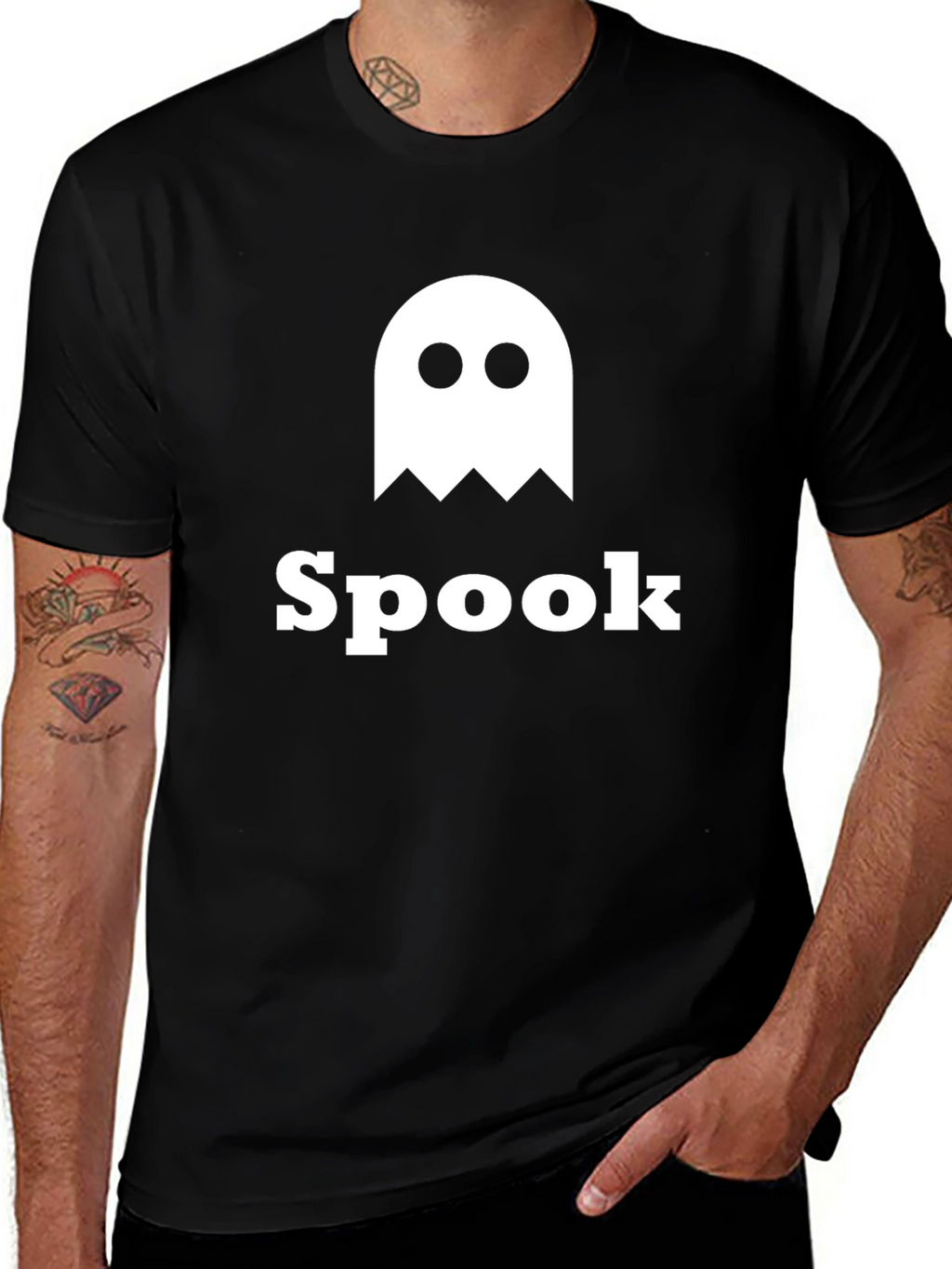 Spook Graphic Tee - Black Cotton T-Shirt