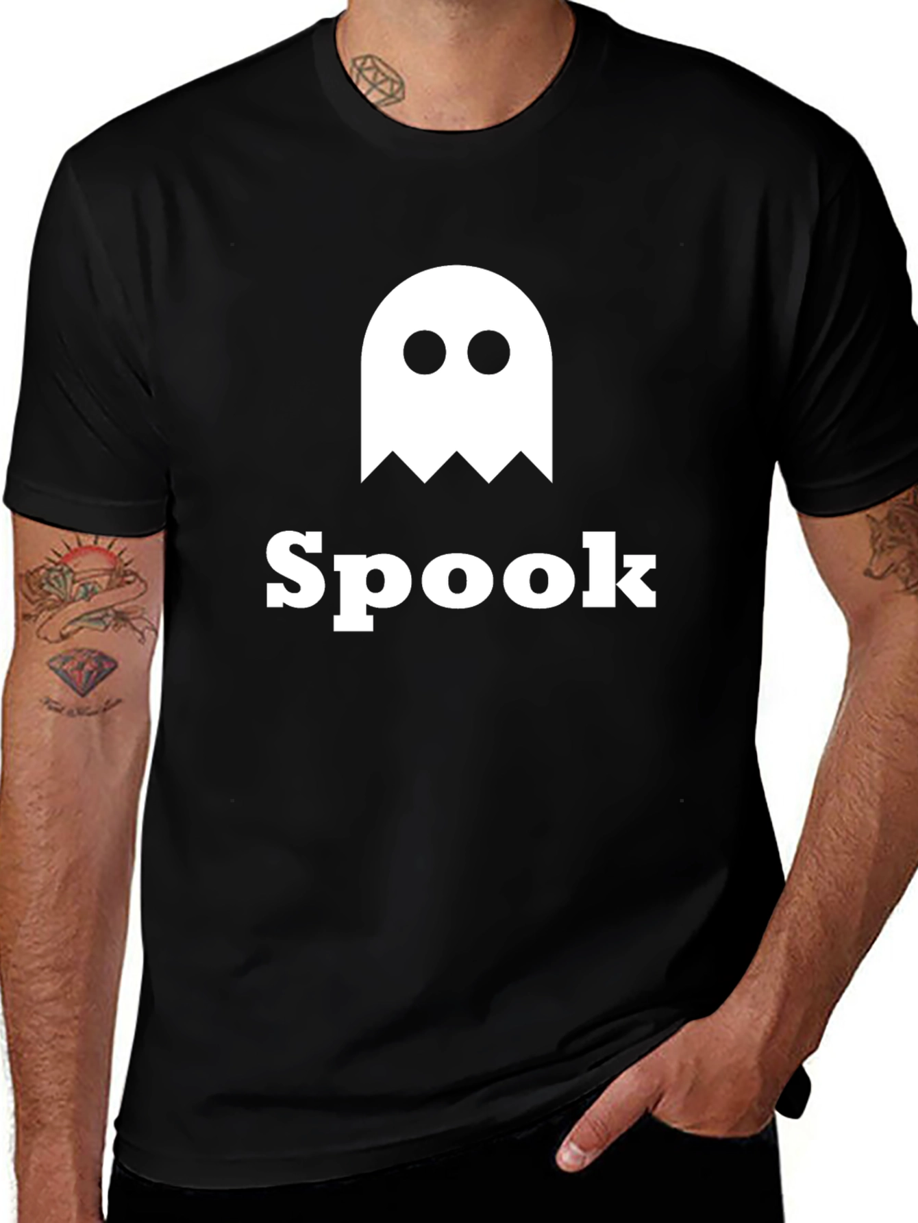 Spook Graphic Tee - Black Cotton T-Shirt