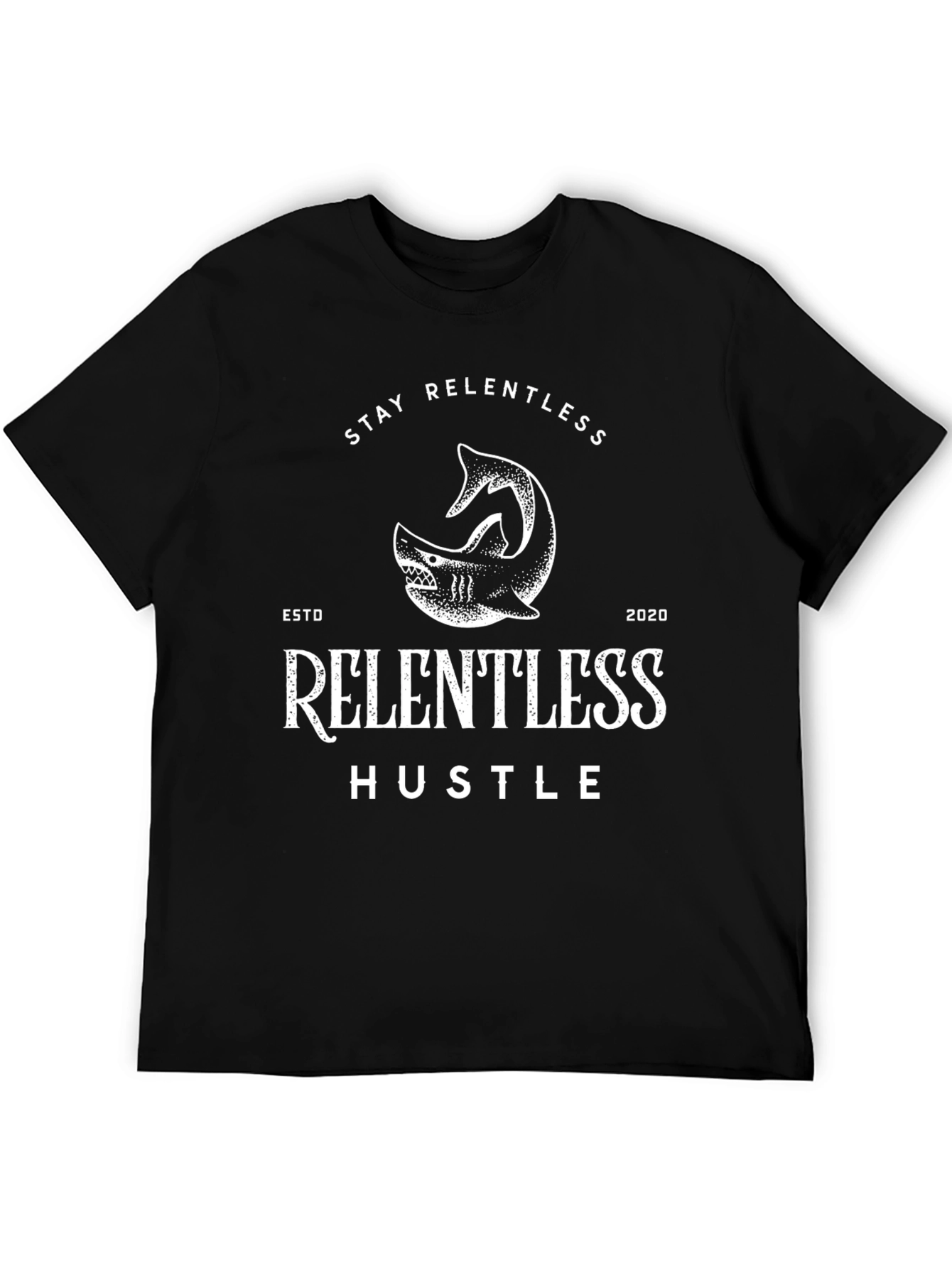 Relentless Hustle Black Graphic T-Shirt