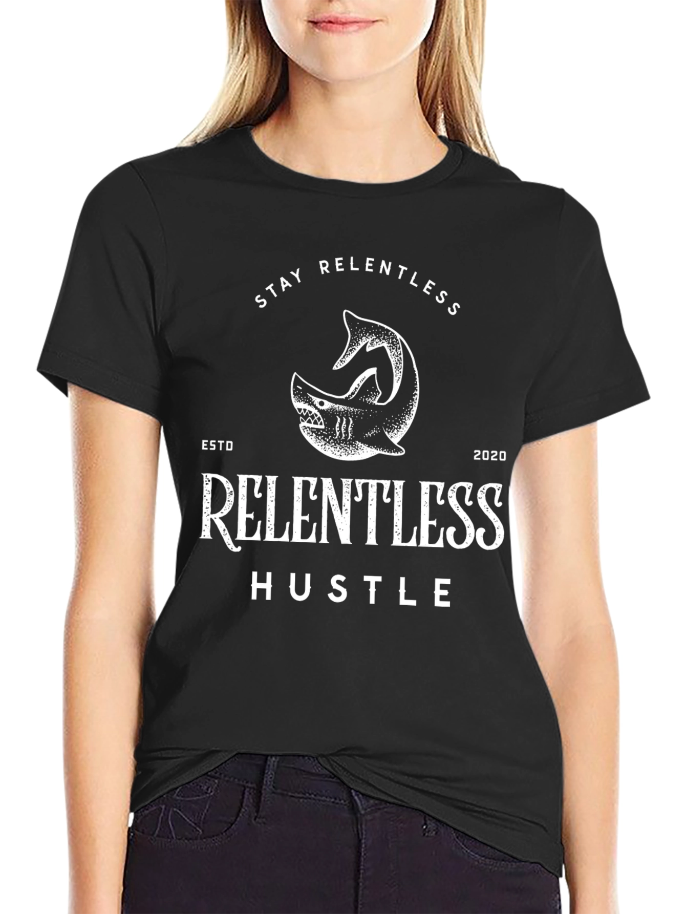 Relentless Hustle Black Graphic T-Shirt
