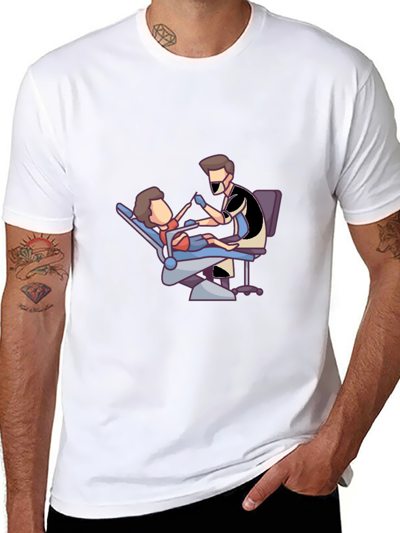 Dental Cartoon Graphic T-Shirt