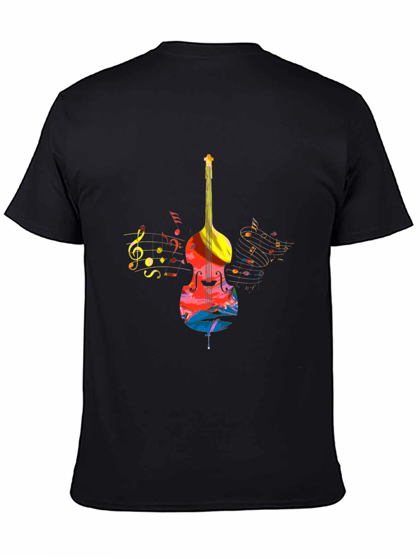 Musical Bass T-Shirt - Colorful Instrument Design