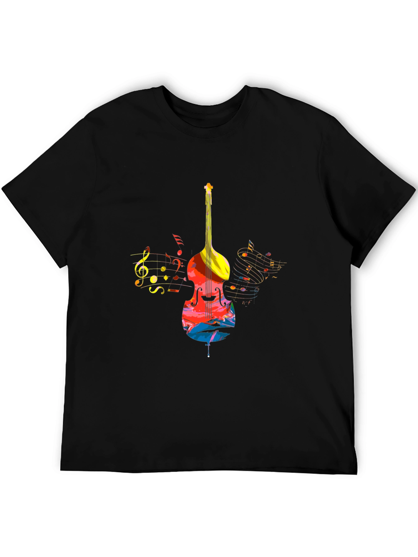 Musical Bass T-Shirt - Colorful Instrument Design