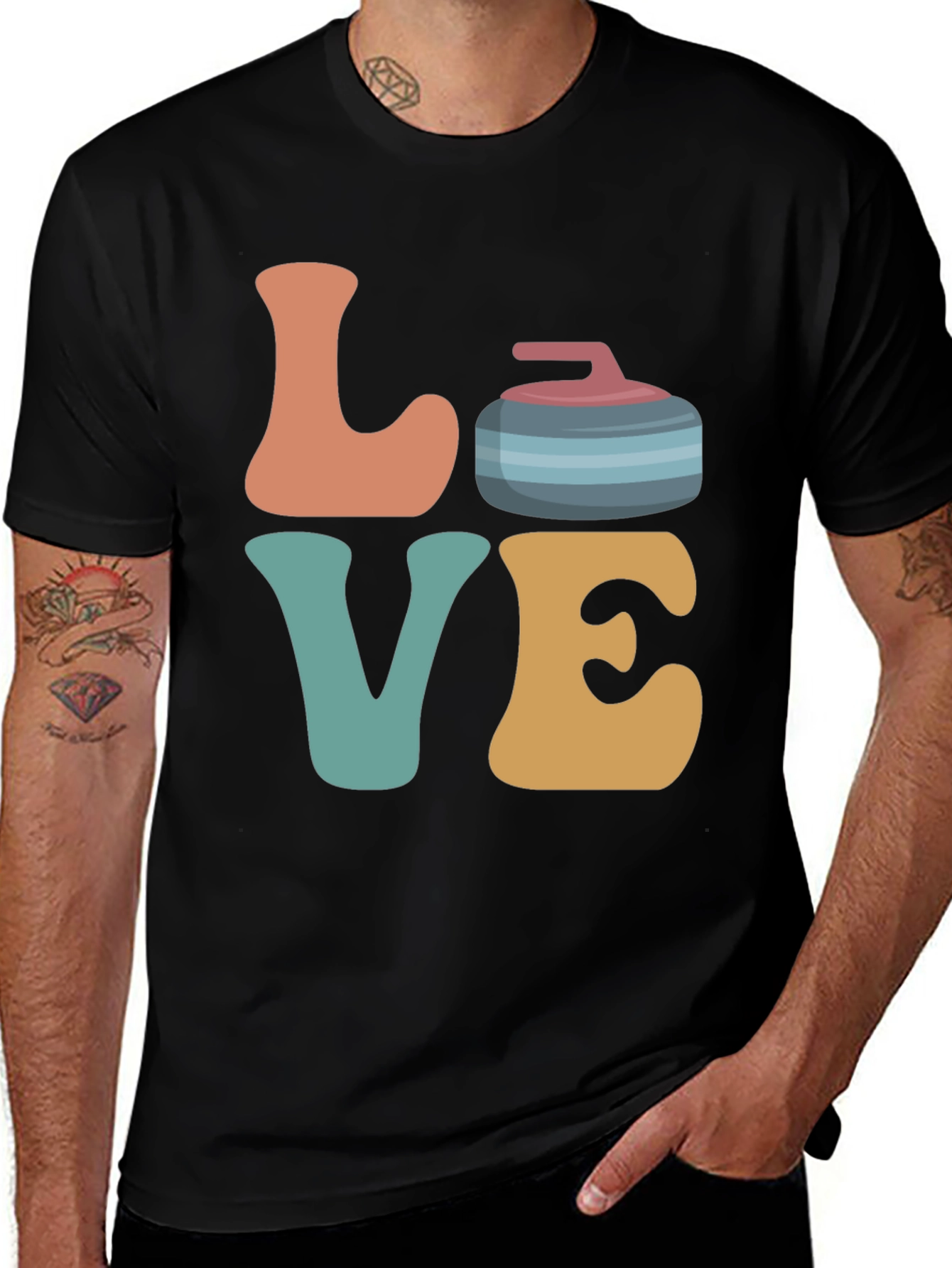 Retro Love Curling T-Shirt