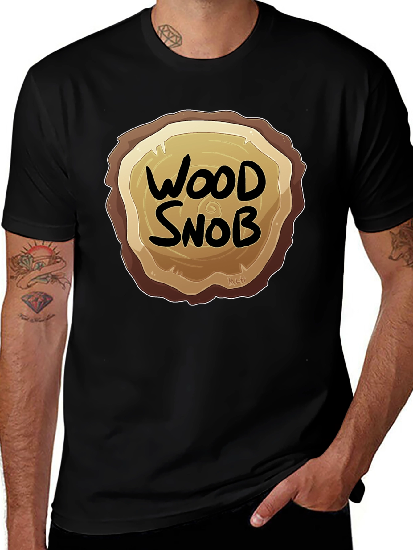 Wood Snob Graphic Tee - Lumberjack Humor T-Shirt