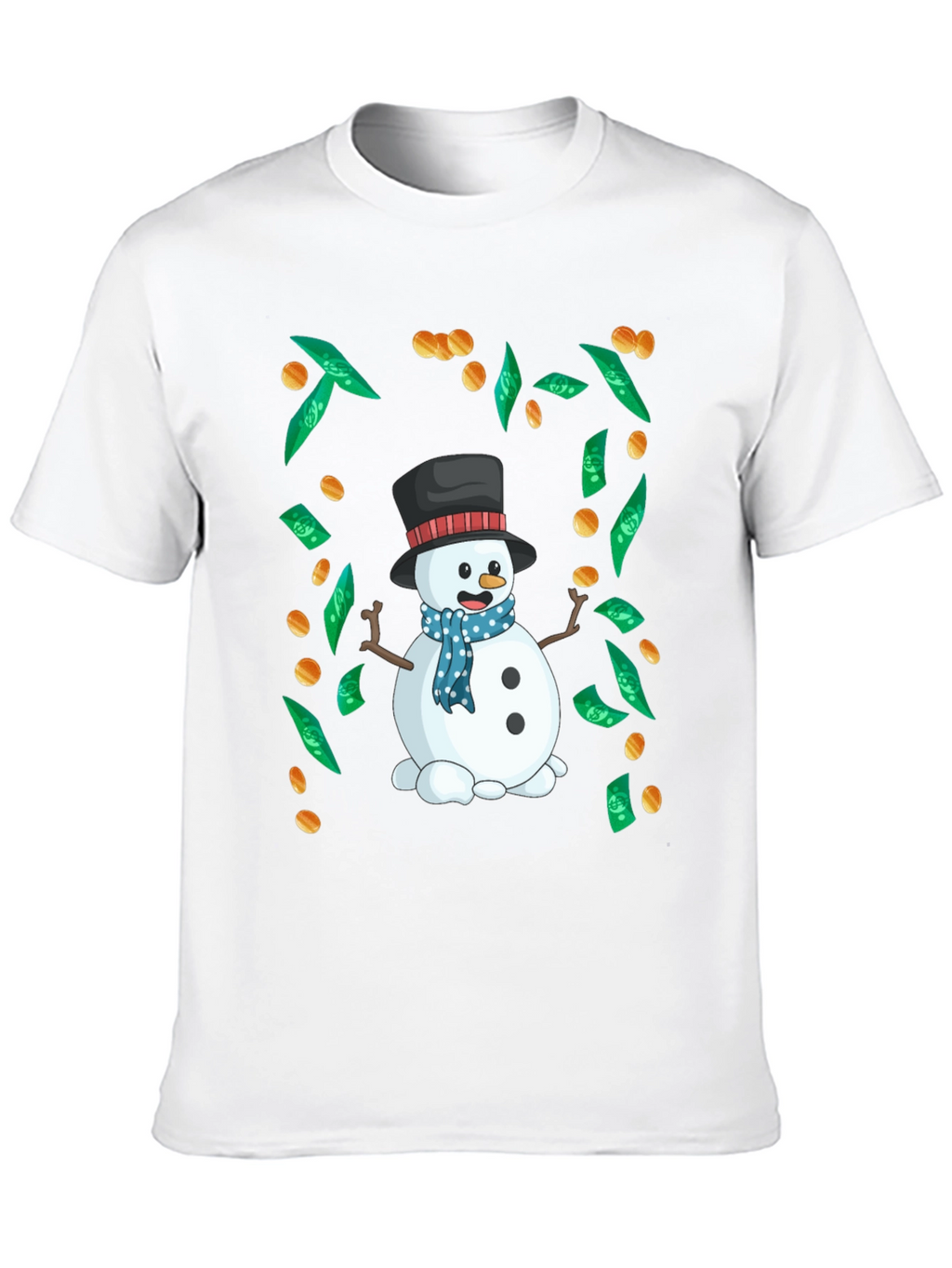 Festive Snowman Money Graphic Tee