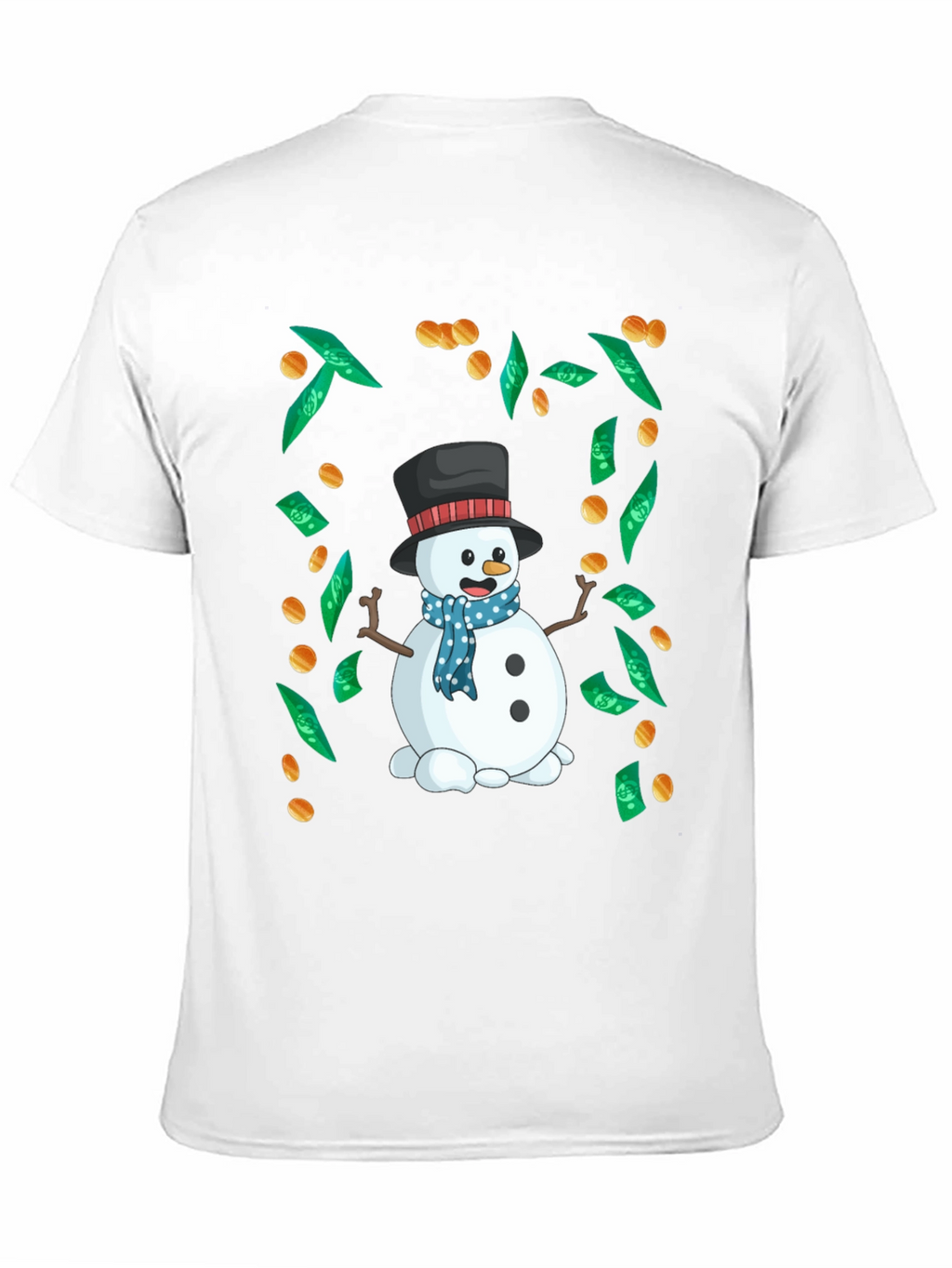Festive Snowman Money Graphic Tee