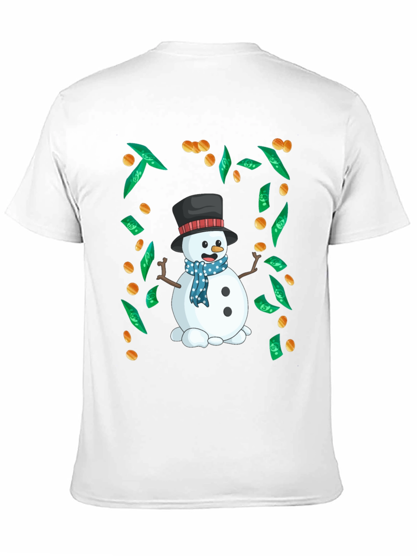 Festive Snowman Money Graphic Tee