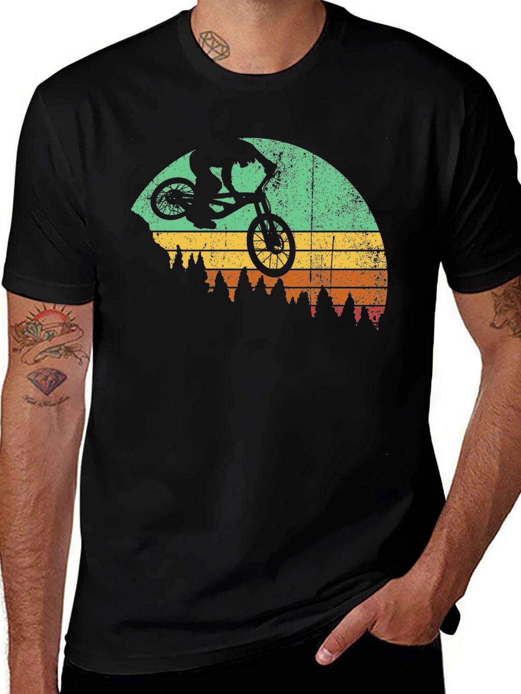 Retro Mountain Biking T-Shirt