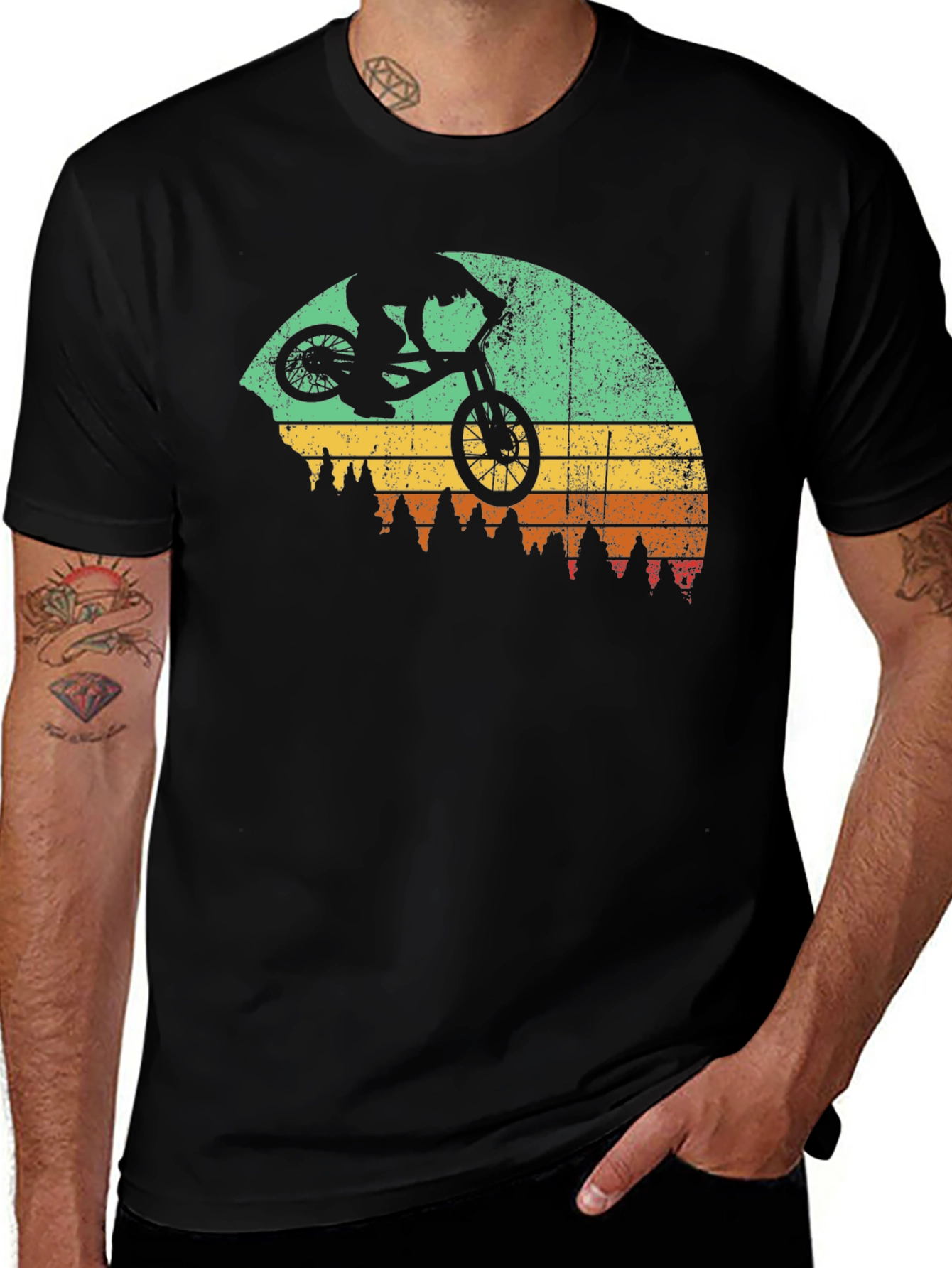 Retro Mountain Biking T-Shirt