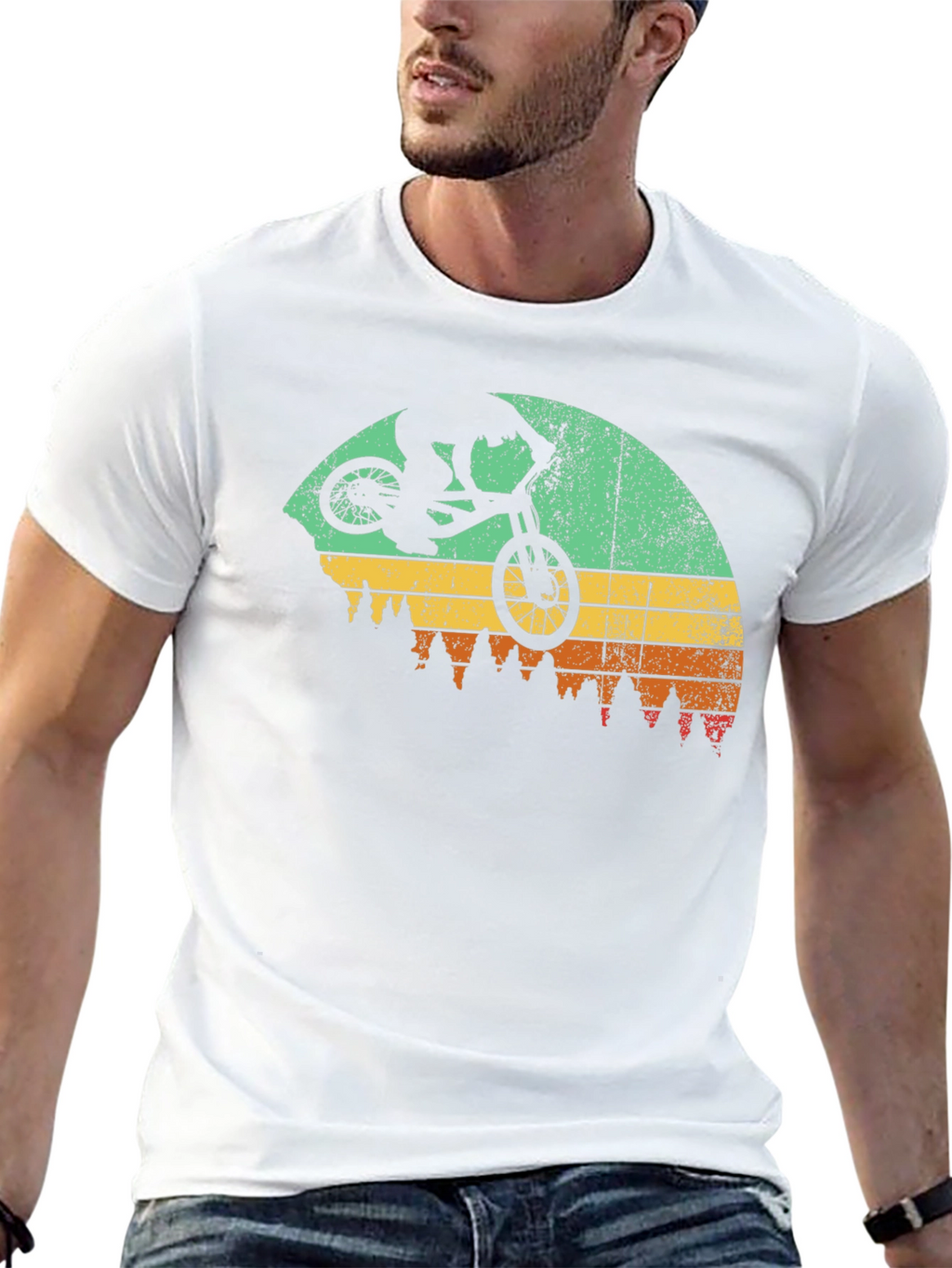 Retro Mountain Biking T-Shirt