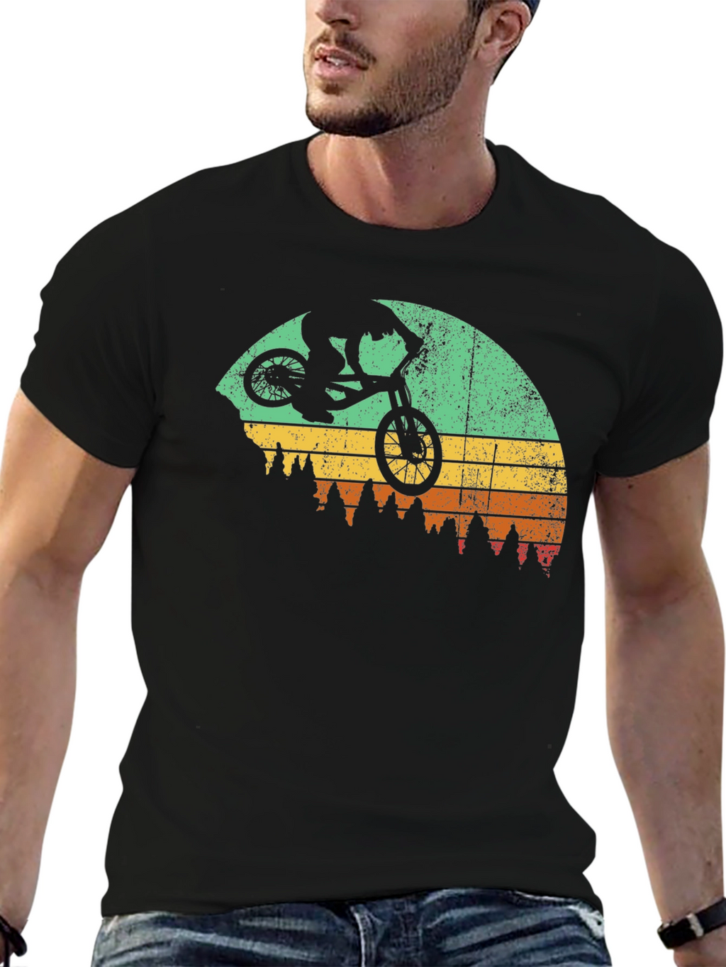 Retro Mountain Biking T-Shirt