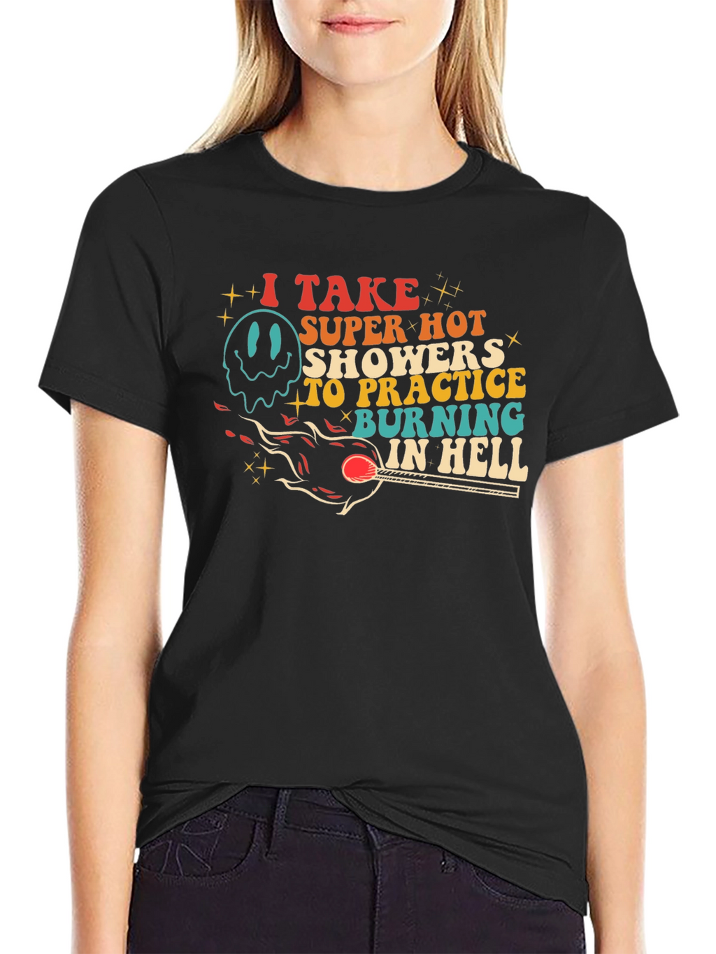 Burning in Hell Graphic Tee - Super Hot Showers