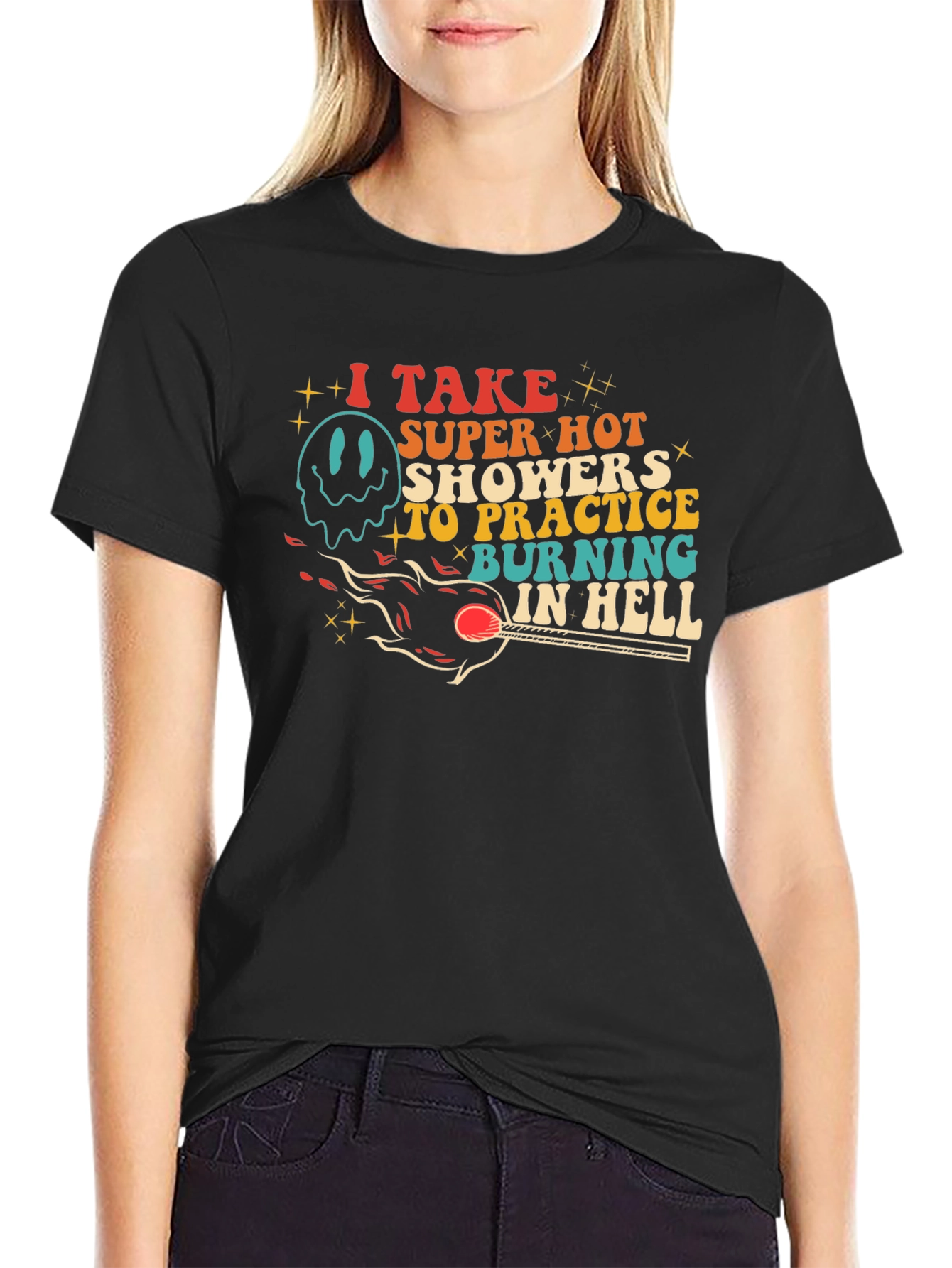 Burning in Hell Graphic Tee - Super Hot Showers