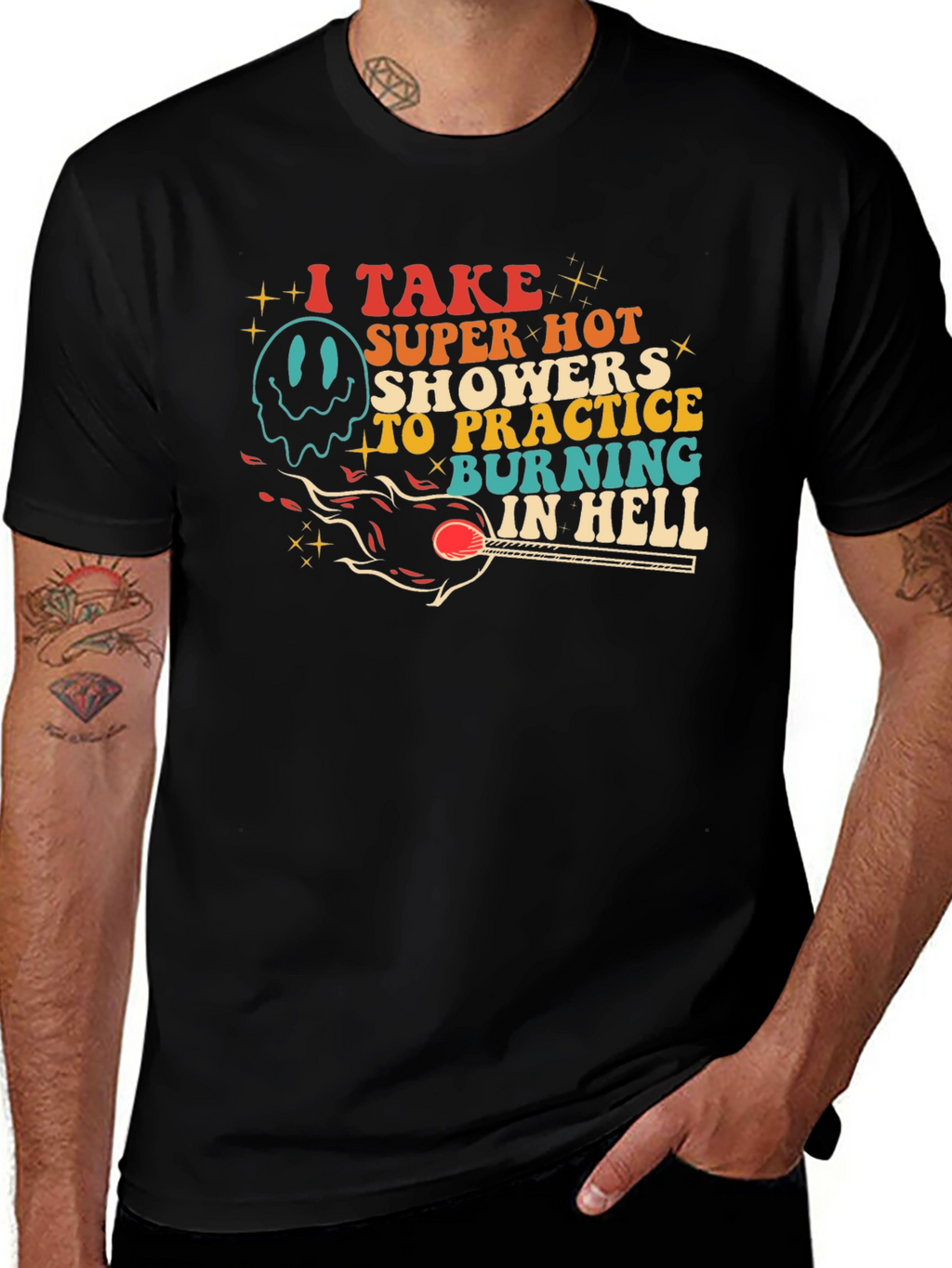Burning in Hell Graphic Tee - Super Hot Showers