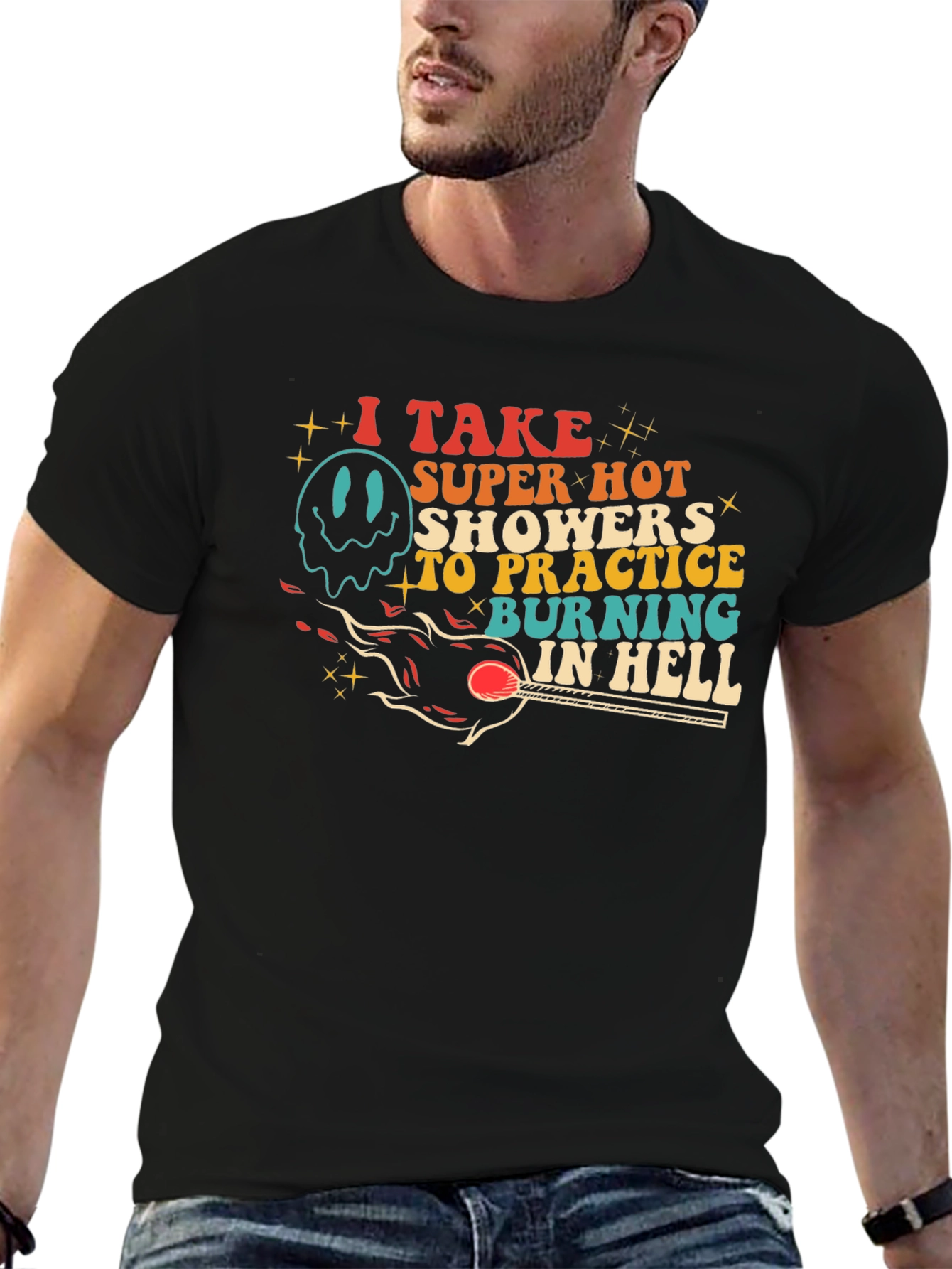 Burning in Hell Graphic Tee - Super Hot Showers