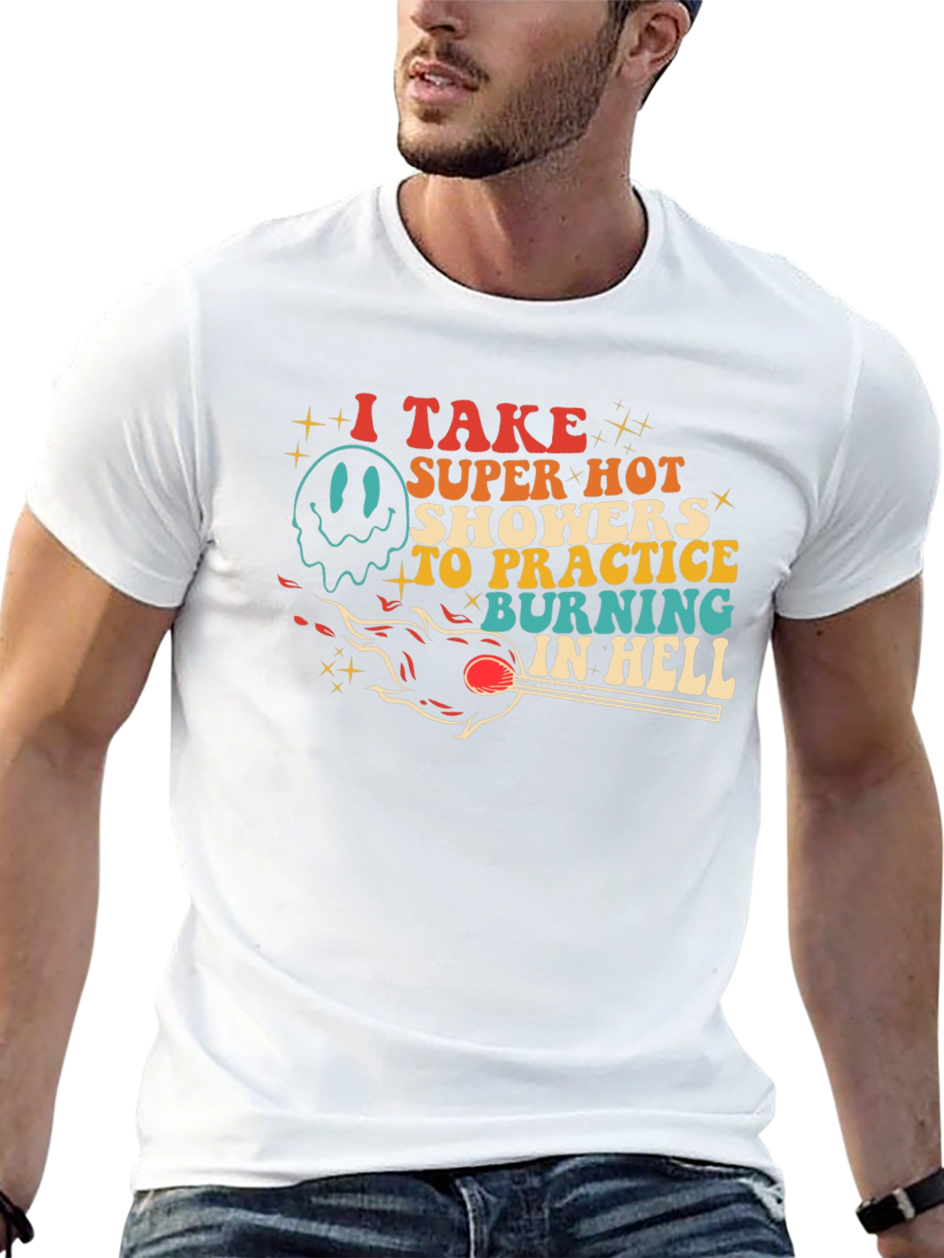Burning in Hell Graphic Tee - Super Hot Showers