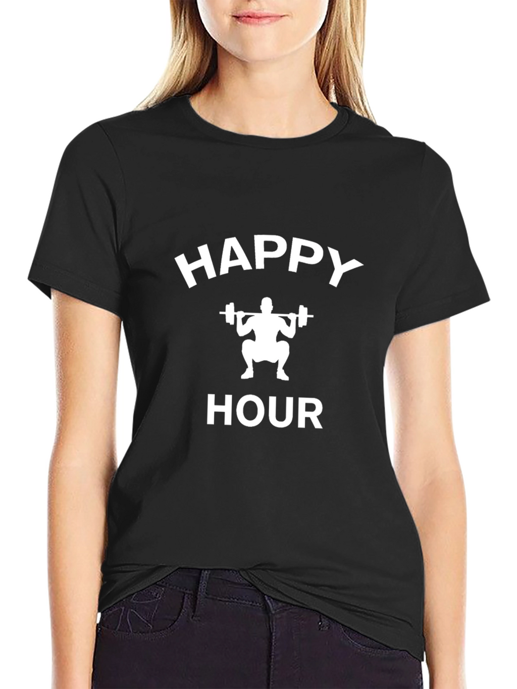 Happy Hour Squat Black T-Shirt