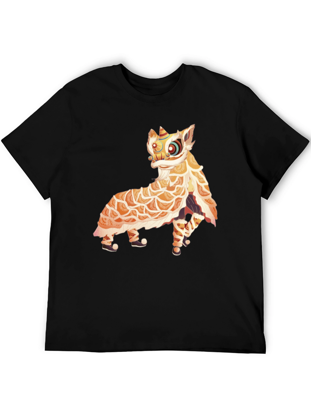 Lion Dance Graphic Tee - Black