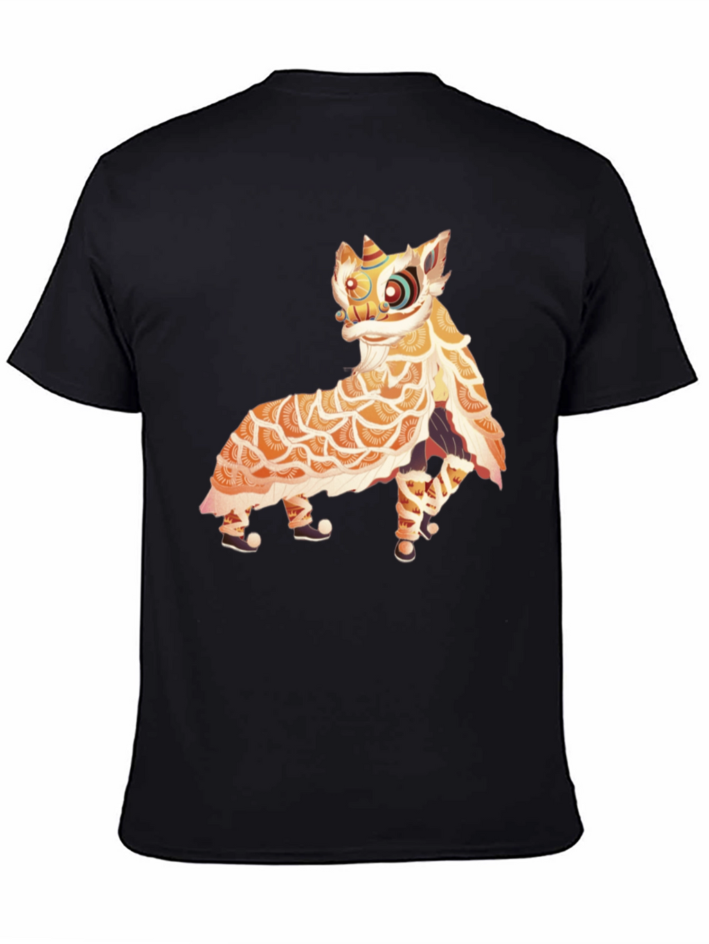 Lion Dance Graphic Tee - Black