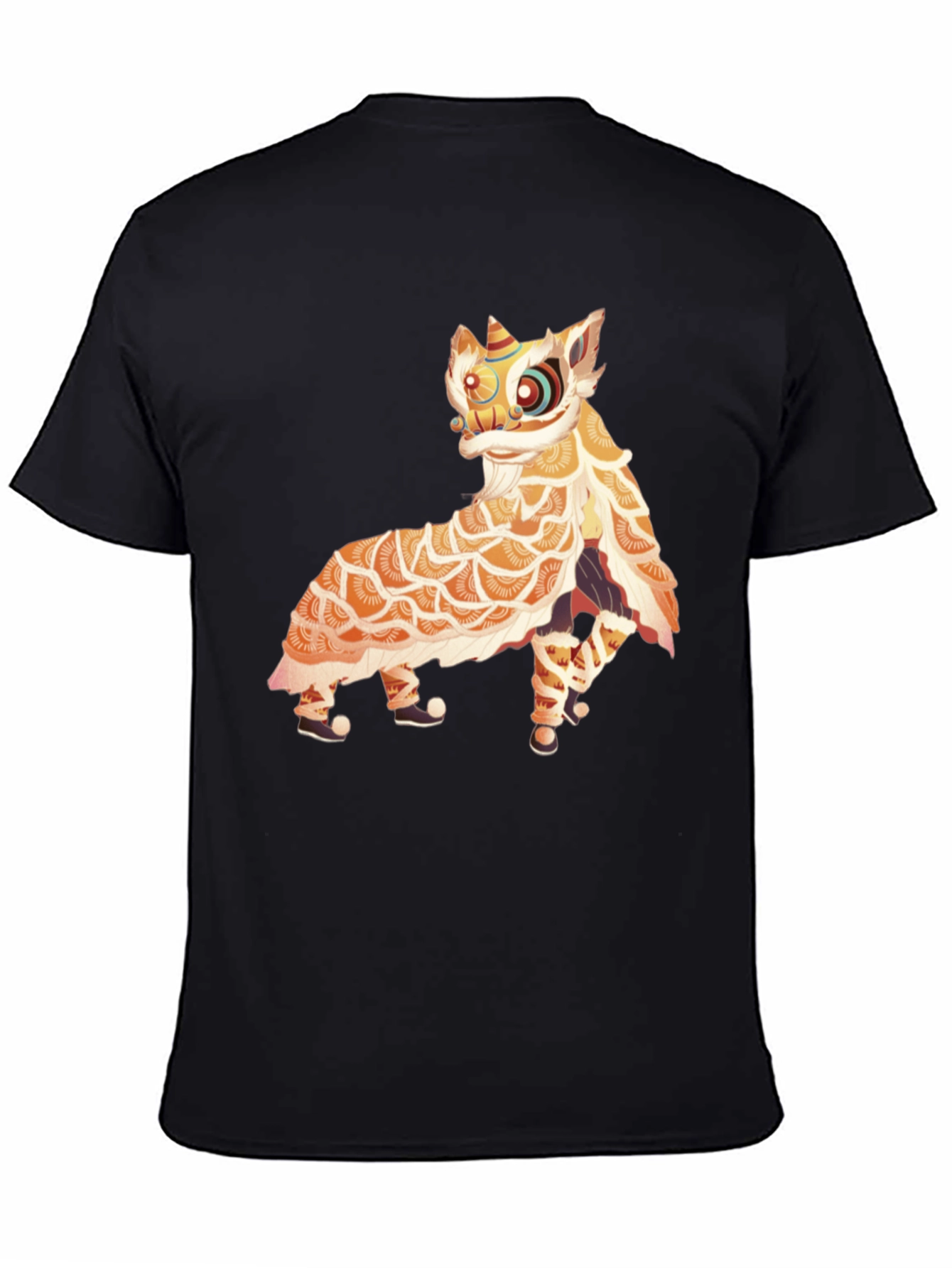 Lion Dance Graphic Tee - Black