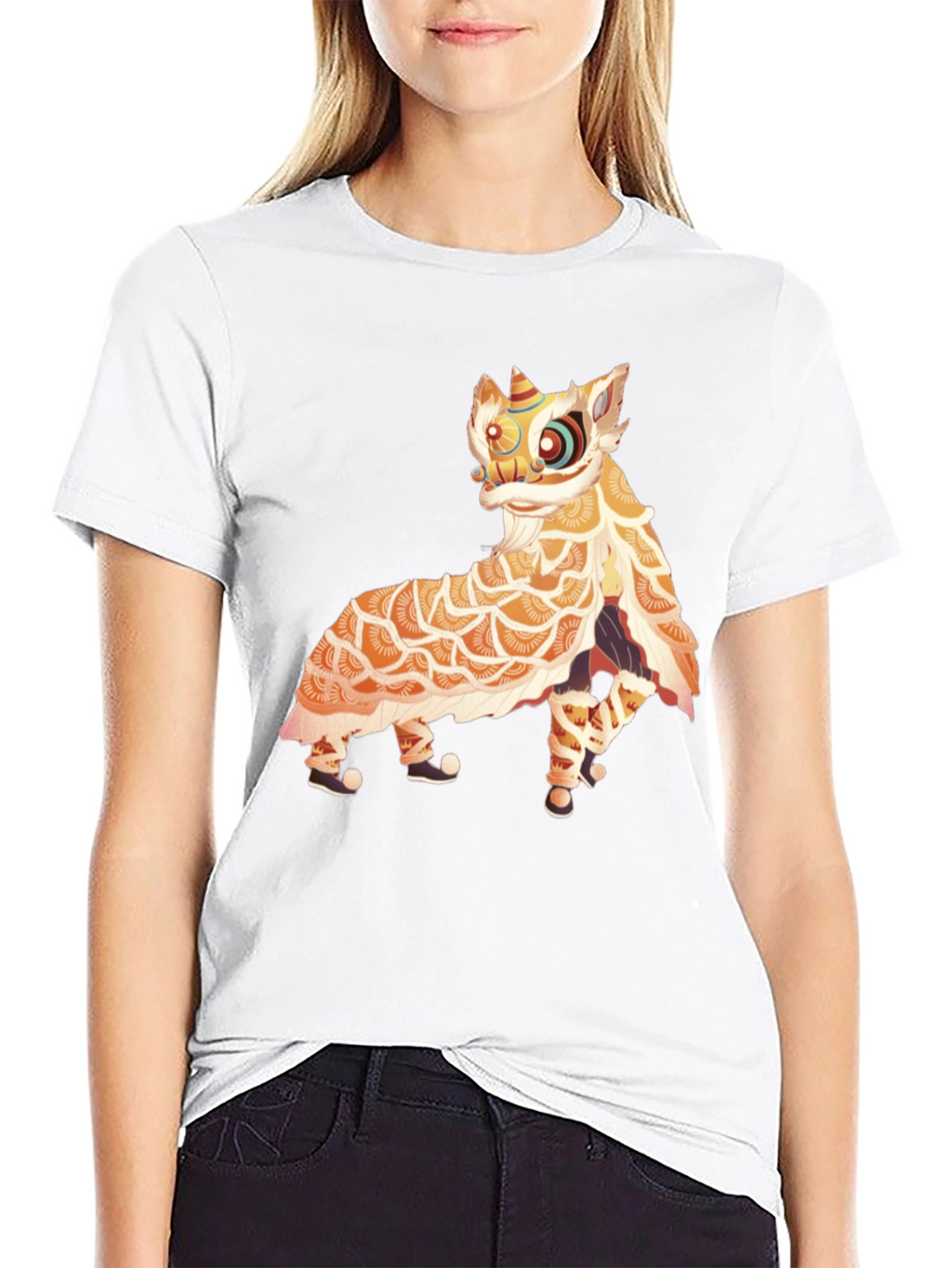 Lion Dance Graphic Tee - Black