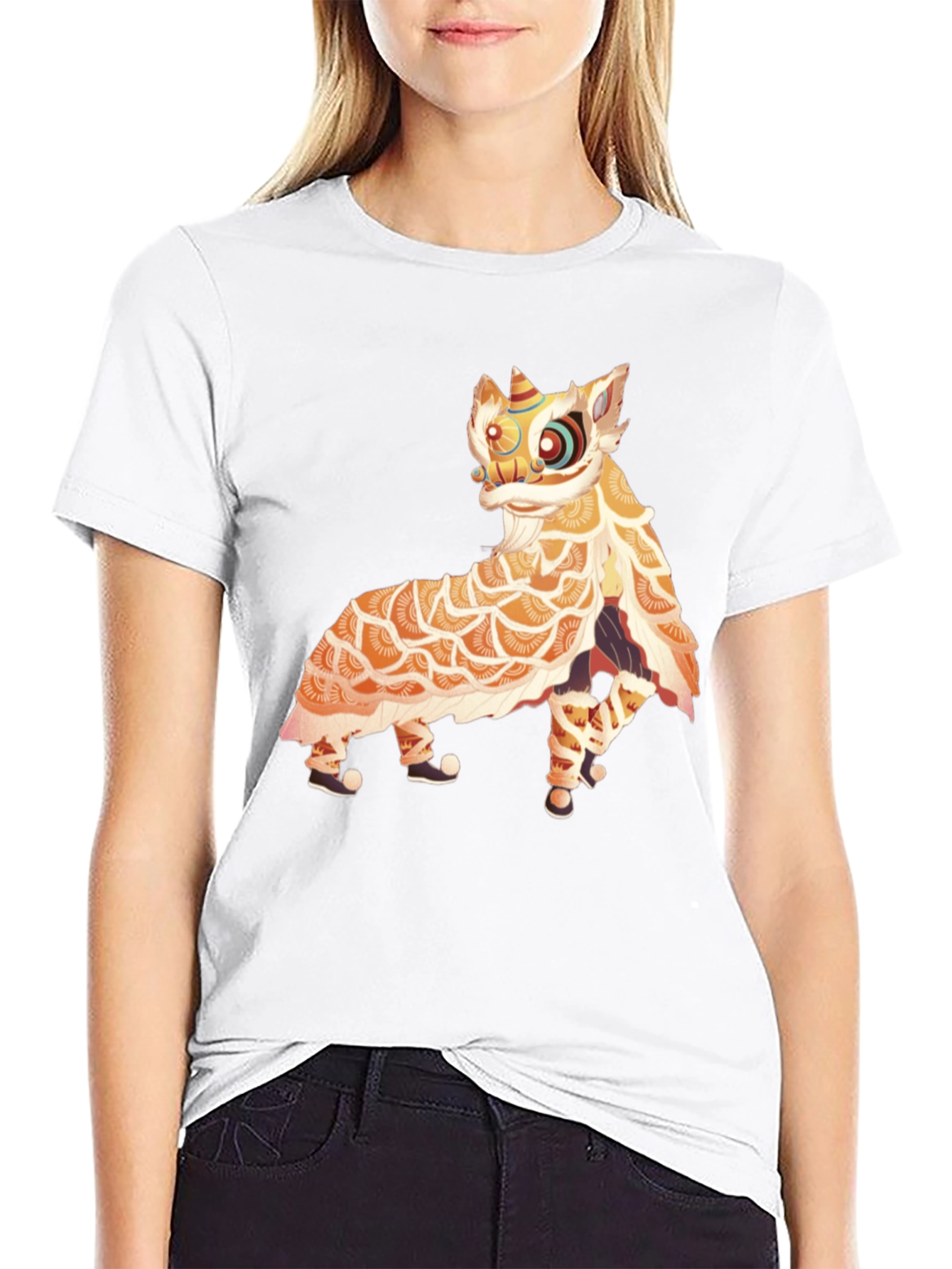 Lion Dance Graphic Tee - Black